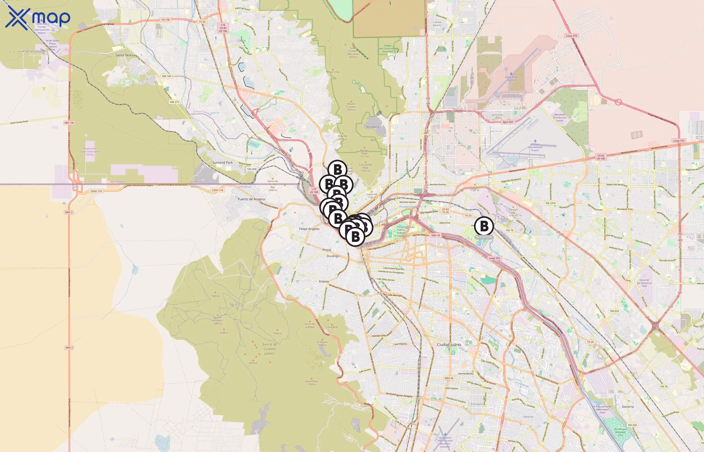 El Paso B-Cycle area coverage
