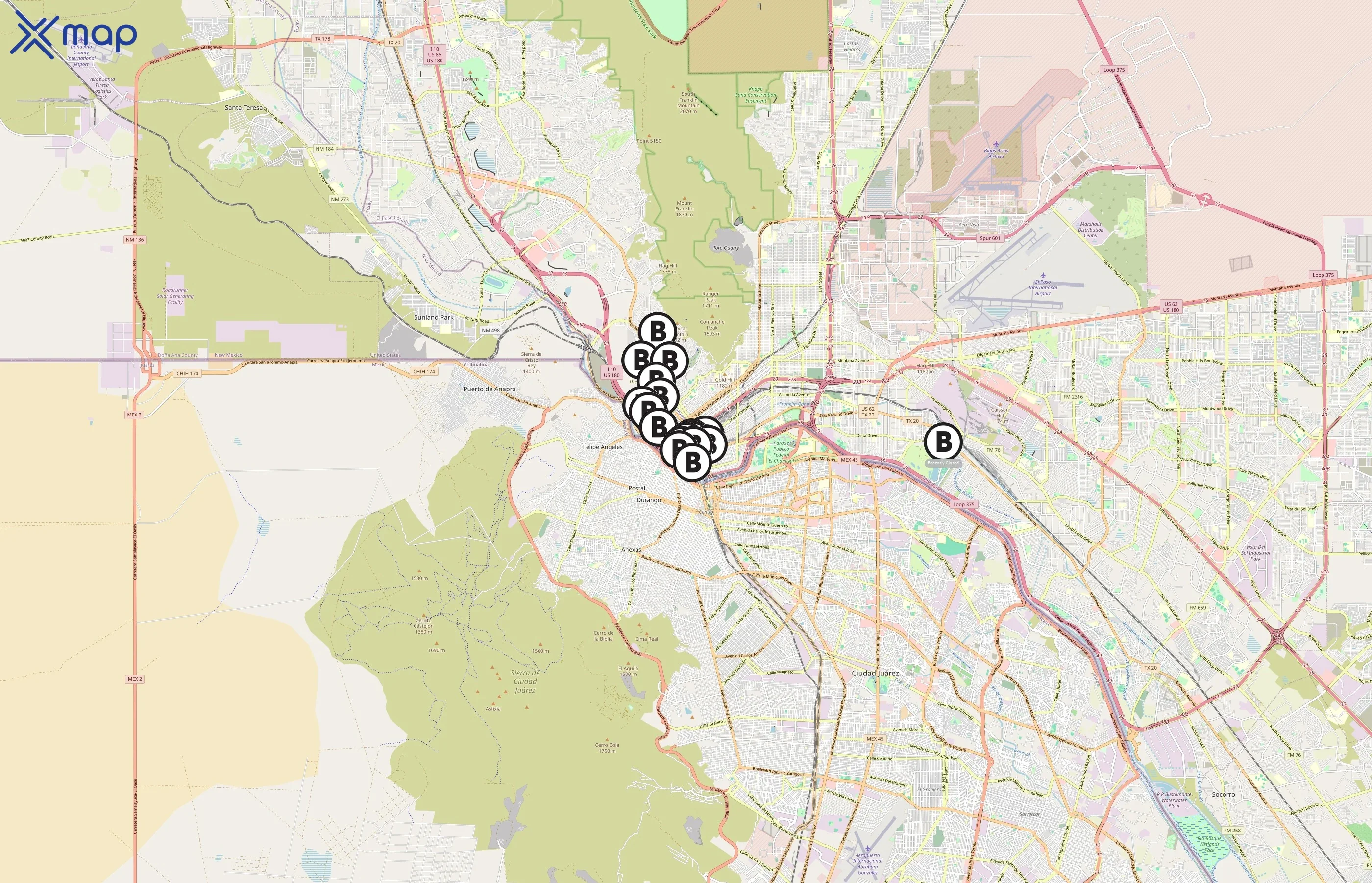 El Paso B-Cycle area coverage