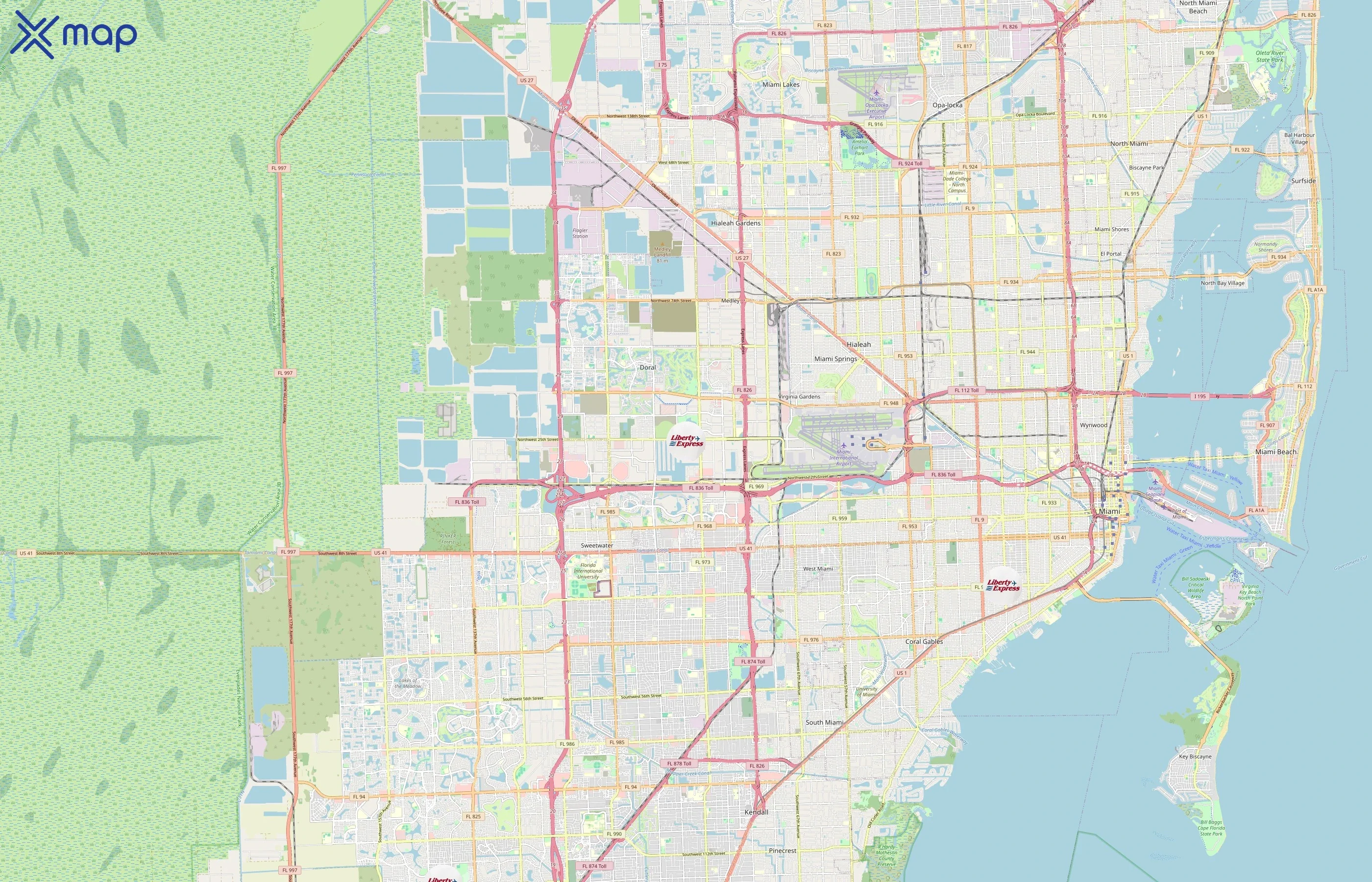 Liberty Express area coverage