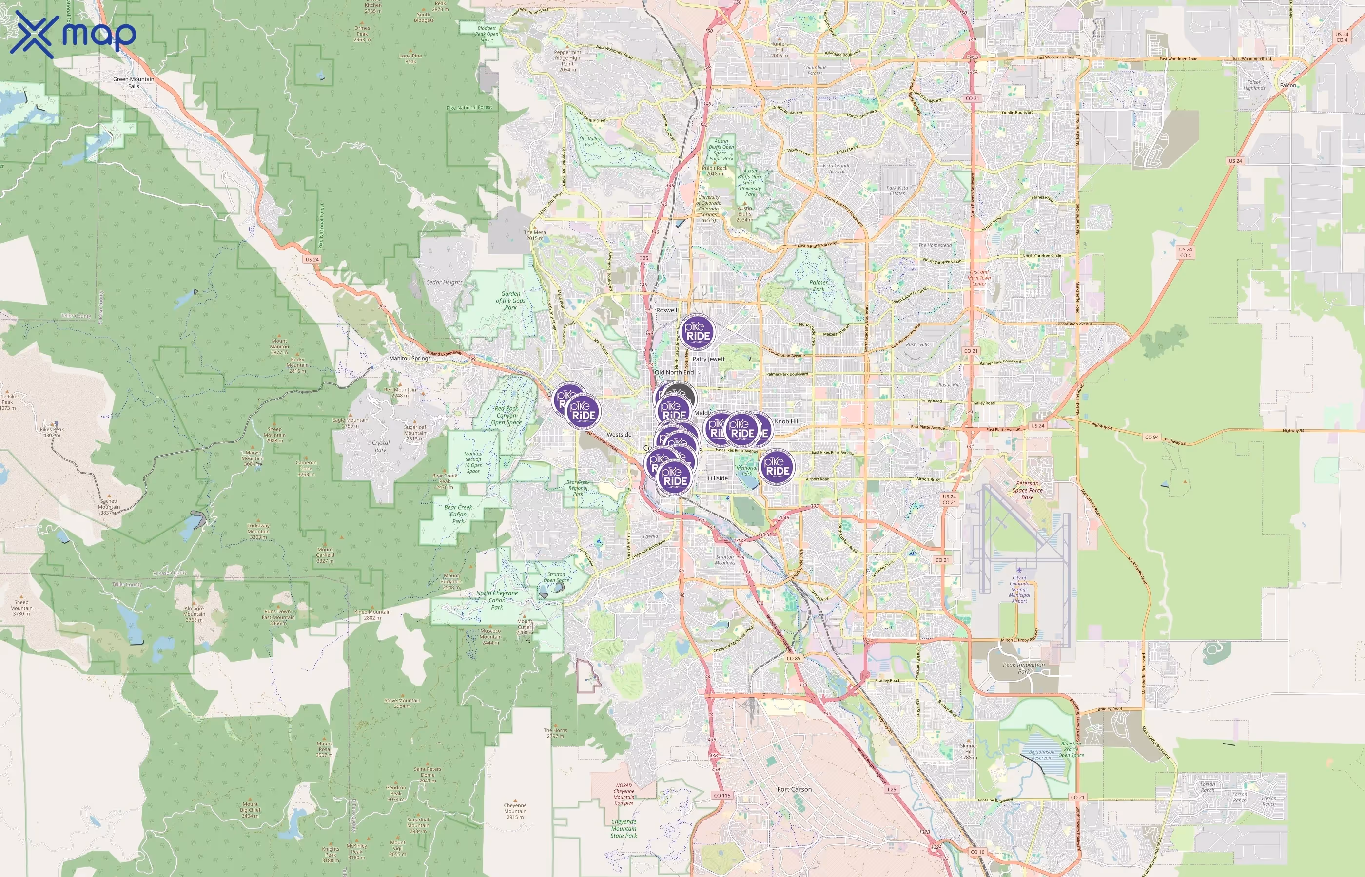PikeRide area coverage