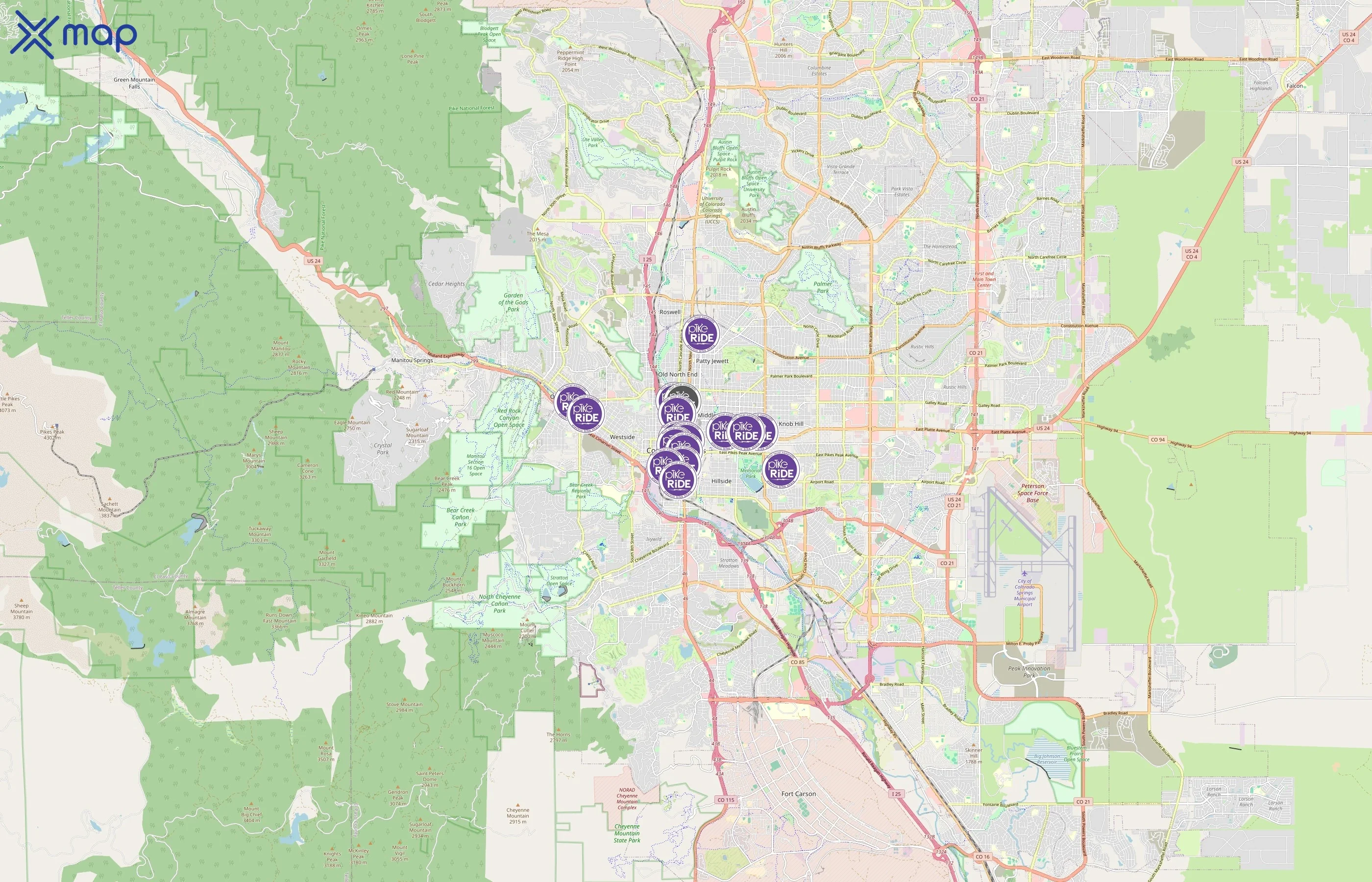 PikeRide area coverage