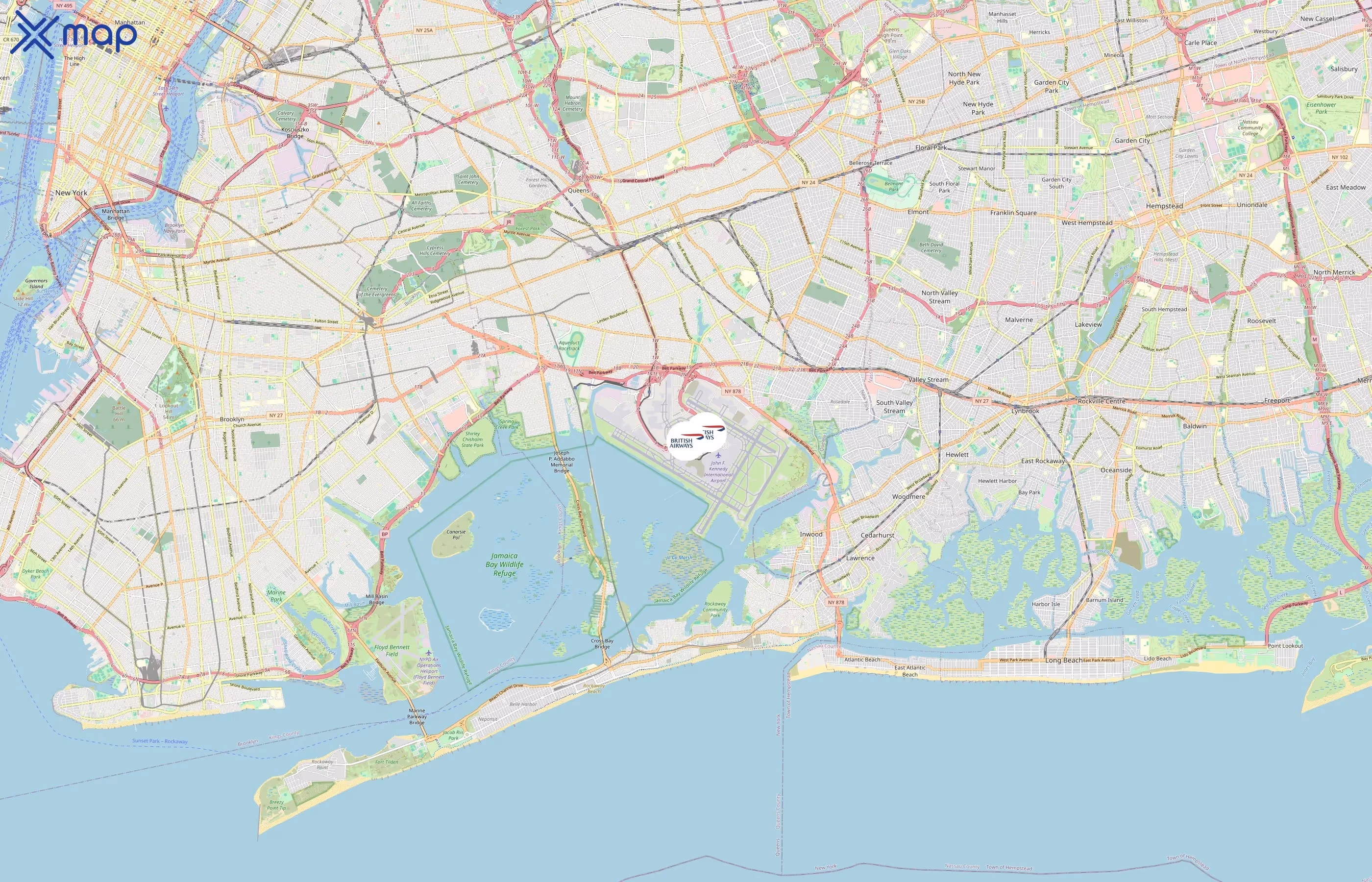 British Airways area coverage