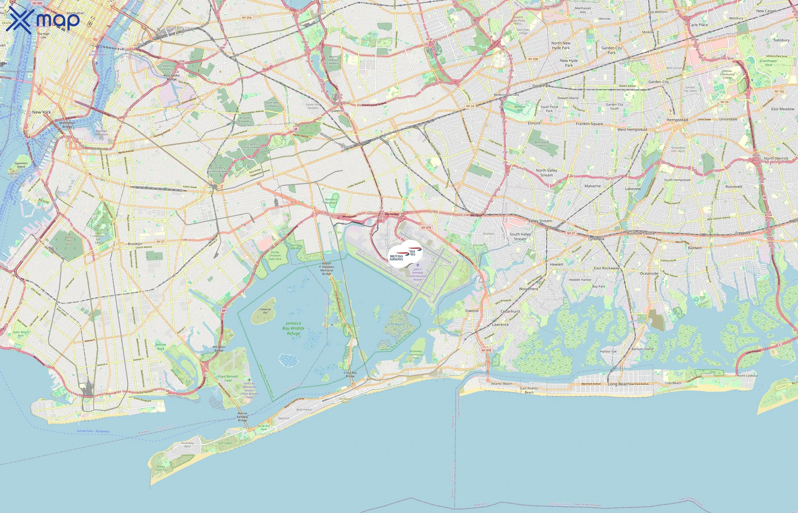 British Airways area coverage