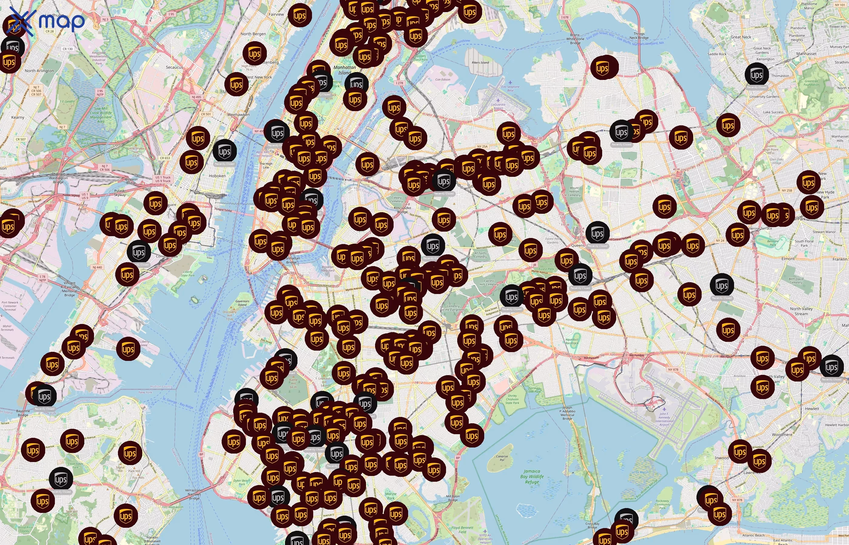 UPS area coverage