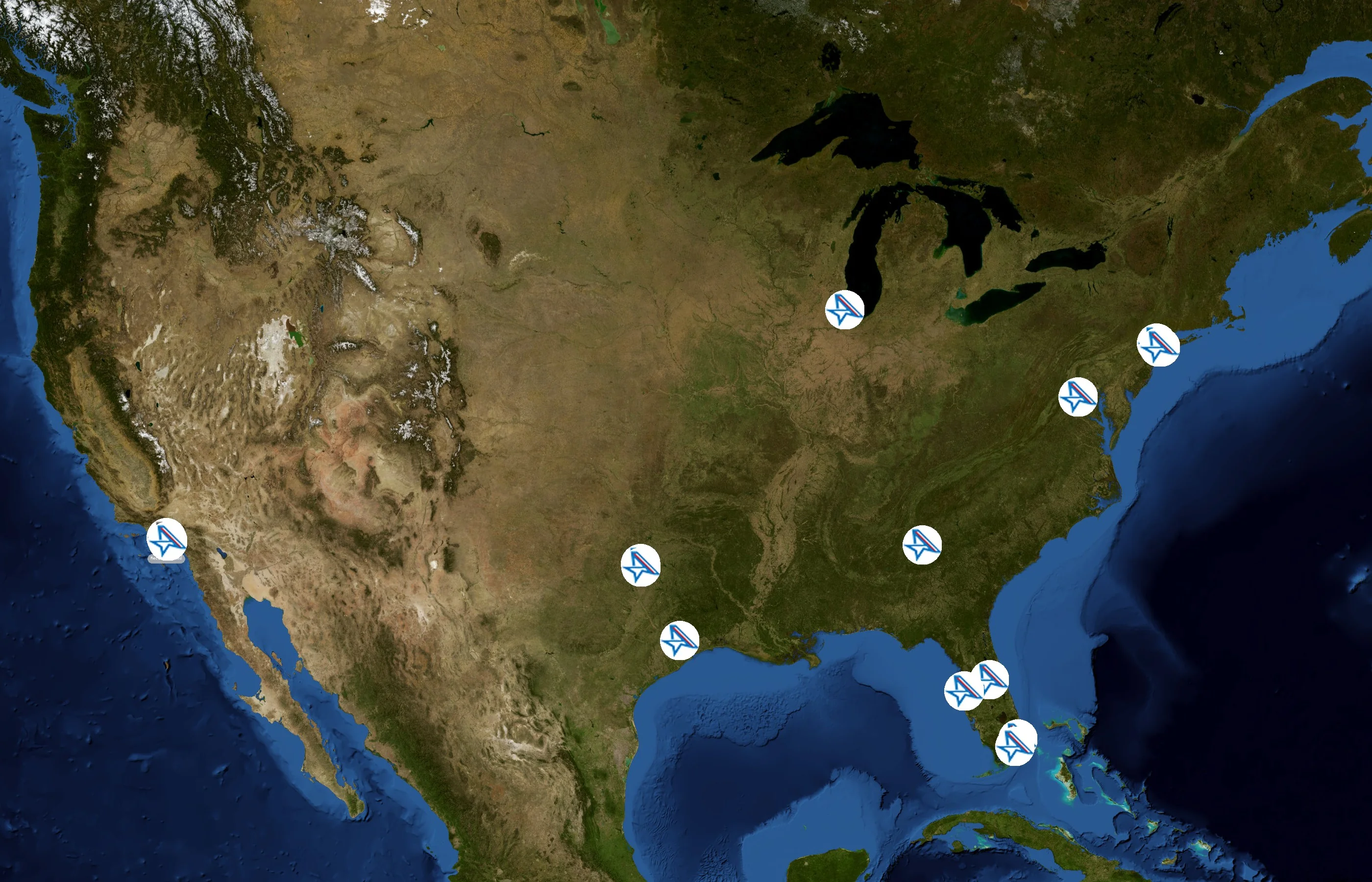Amerijet International state distribution