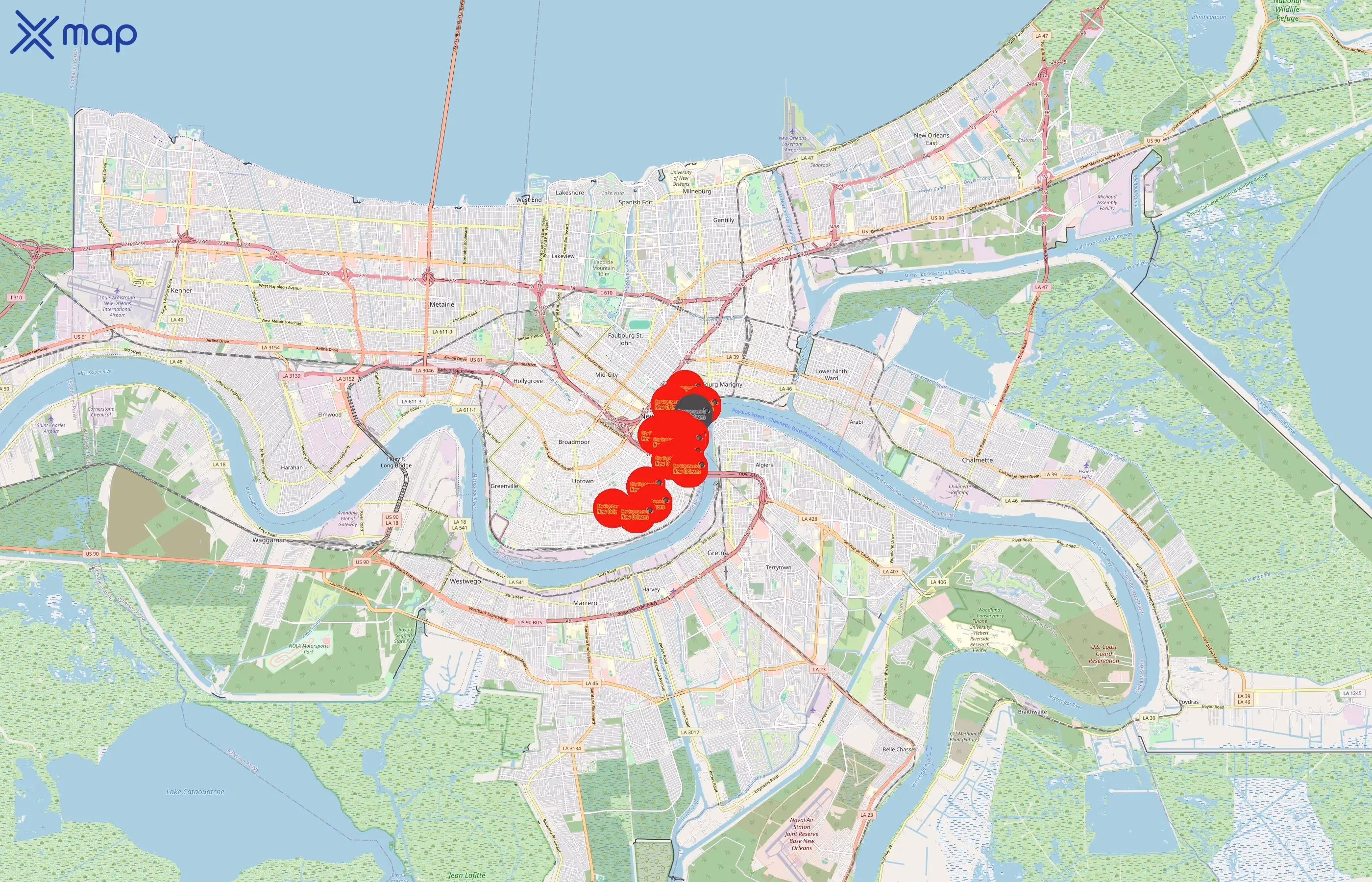 City Sightseeing New Orleans area coverage