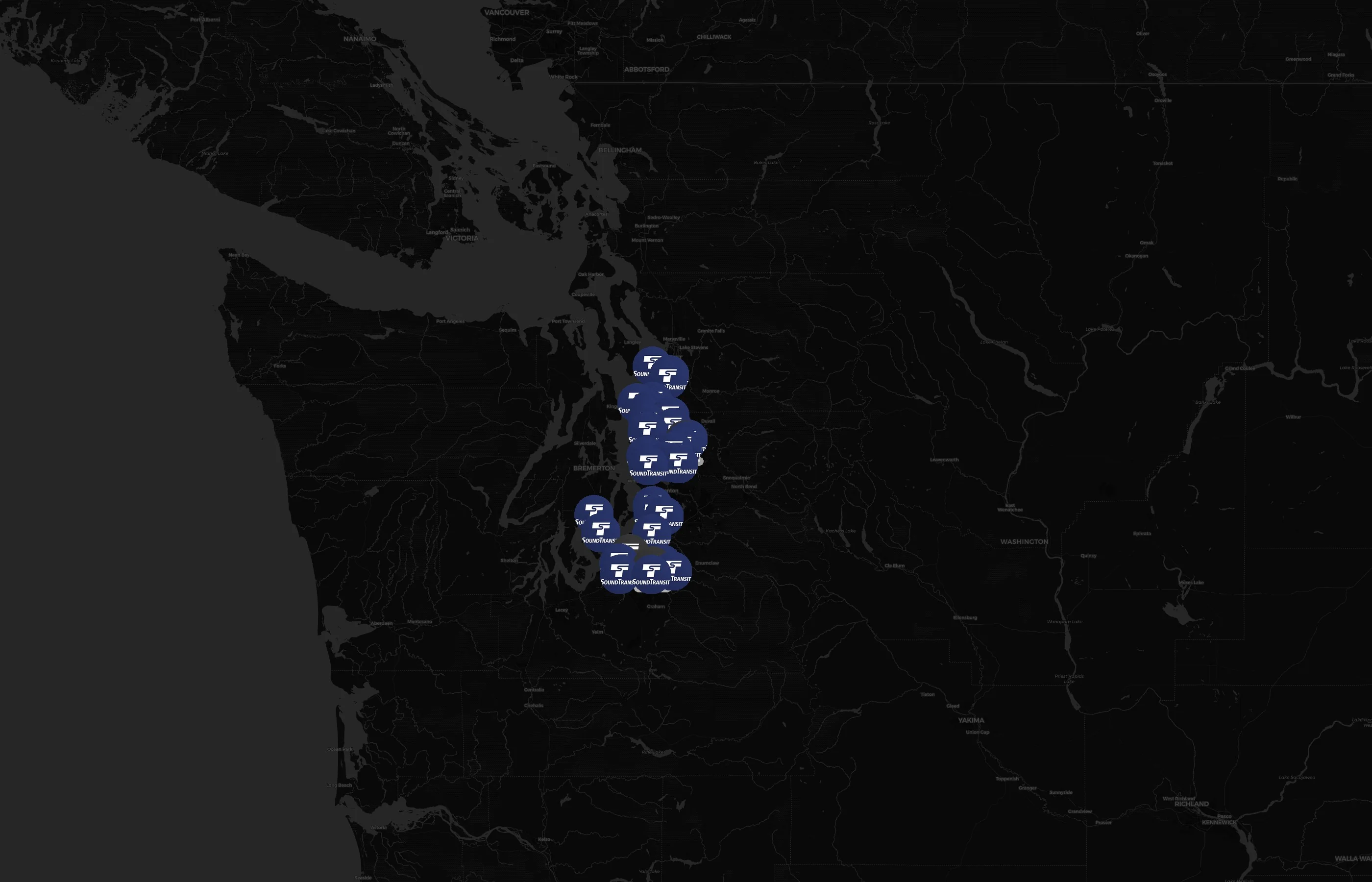 Sound Transit city distribution