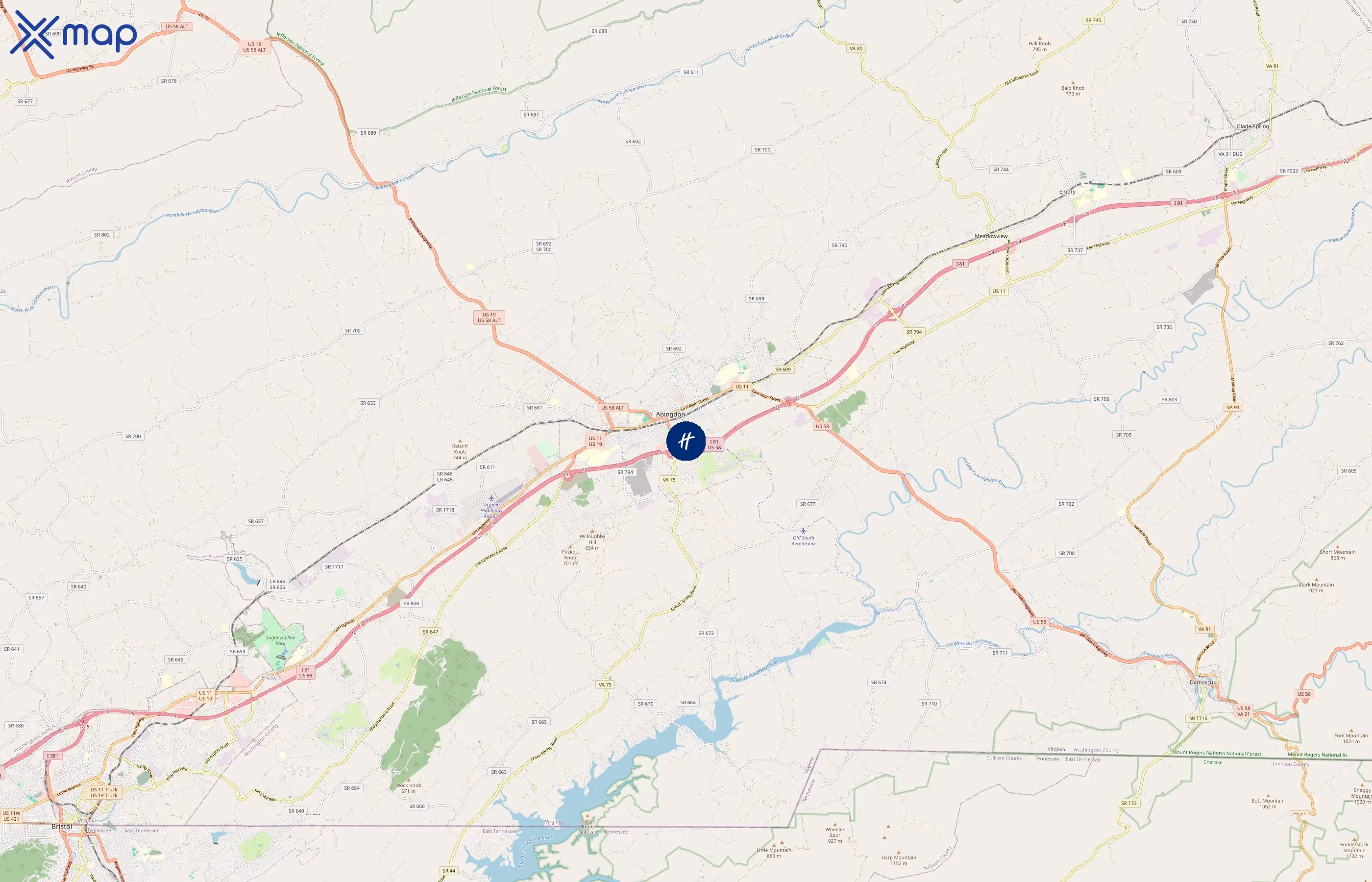 Holiday Inn Express area coverage