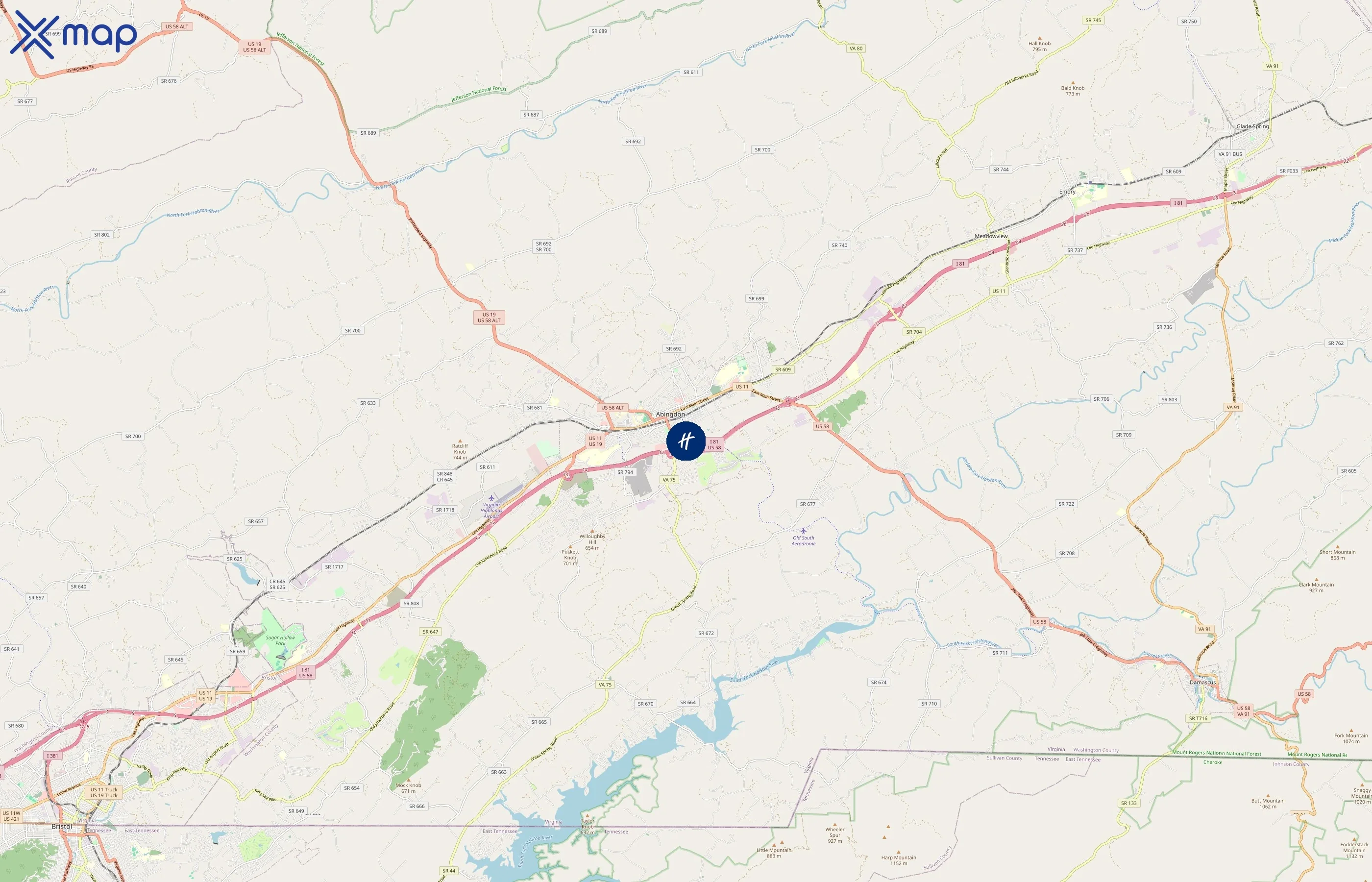 Holiday Inn Express area coverage