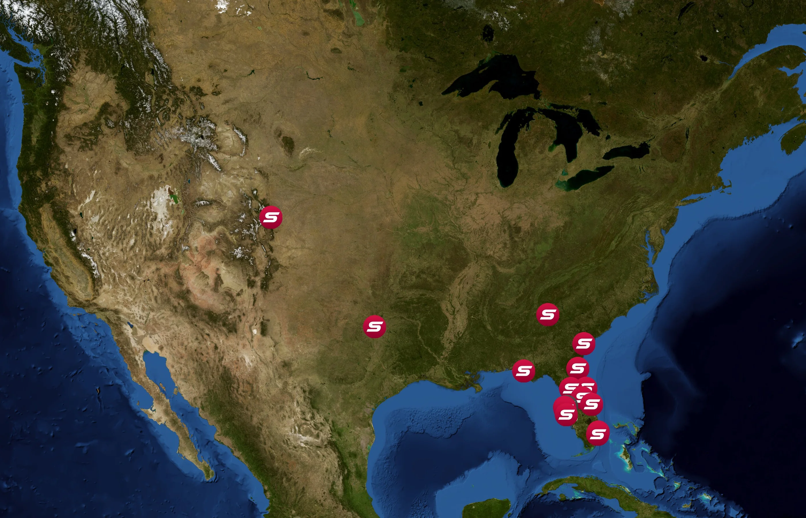 Sheltair Aviation state distribution