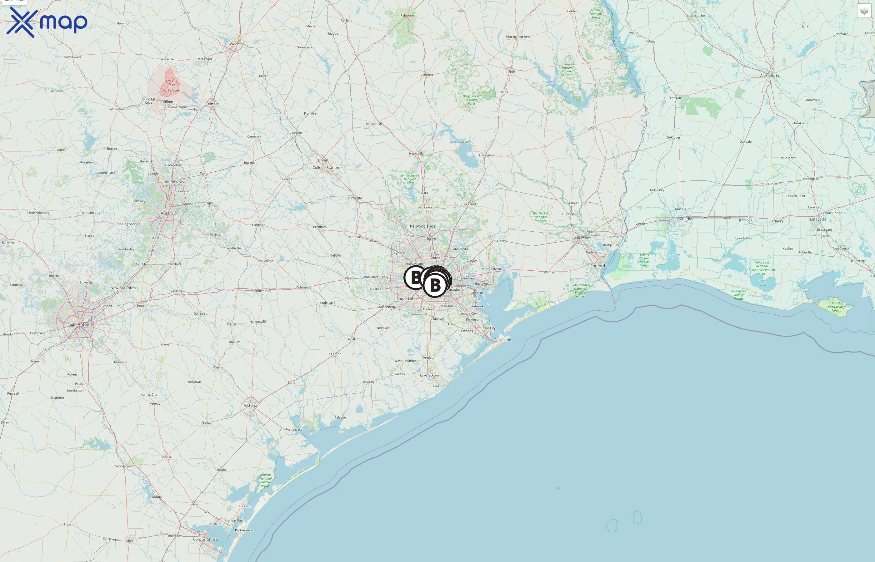 Houston B-cycle street hotspots