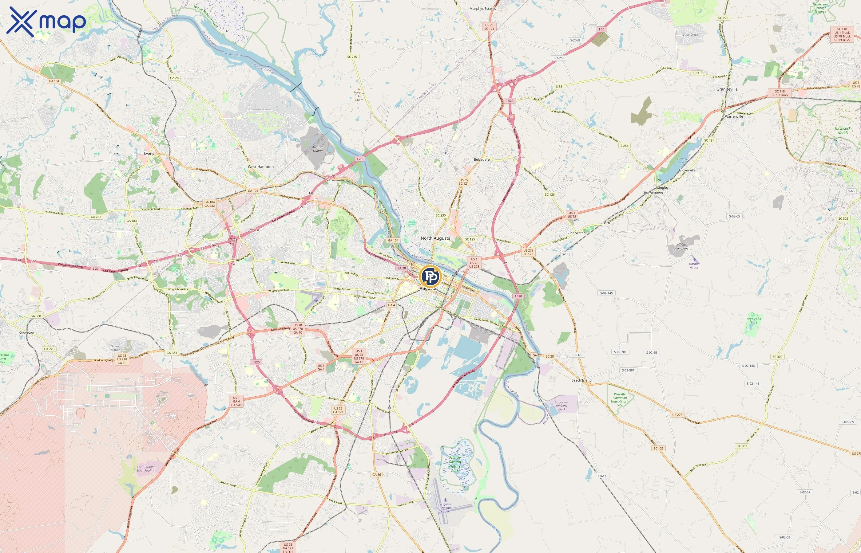 Pedal Pub area coverage