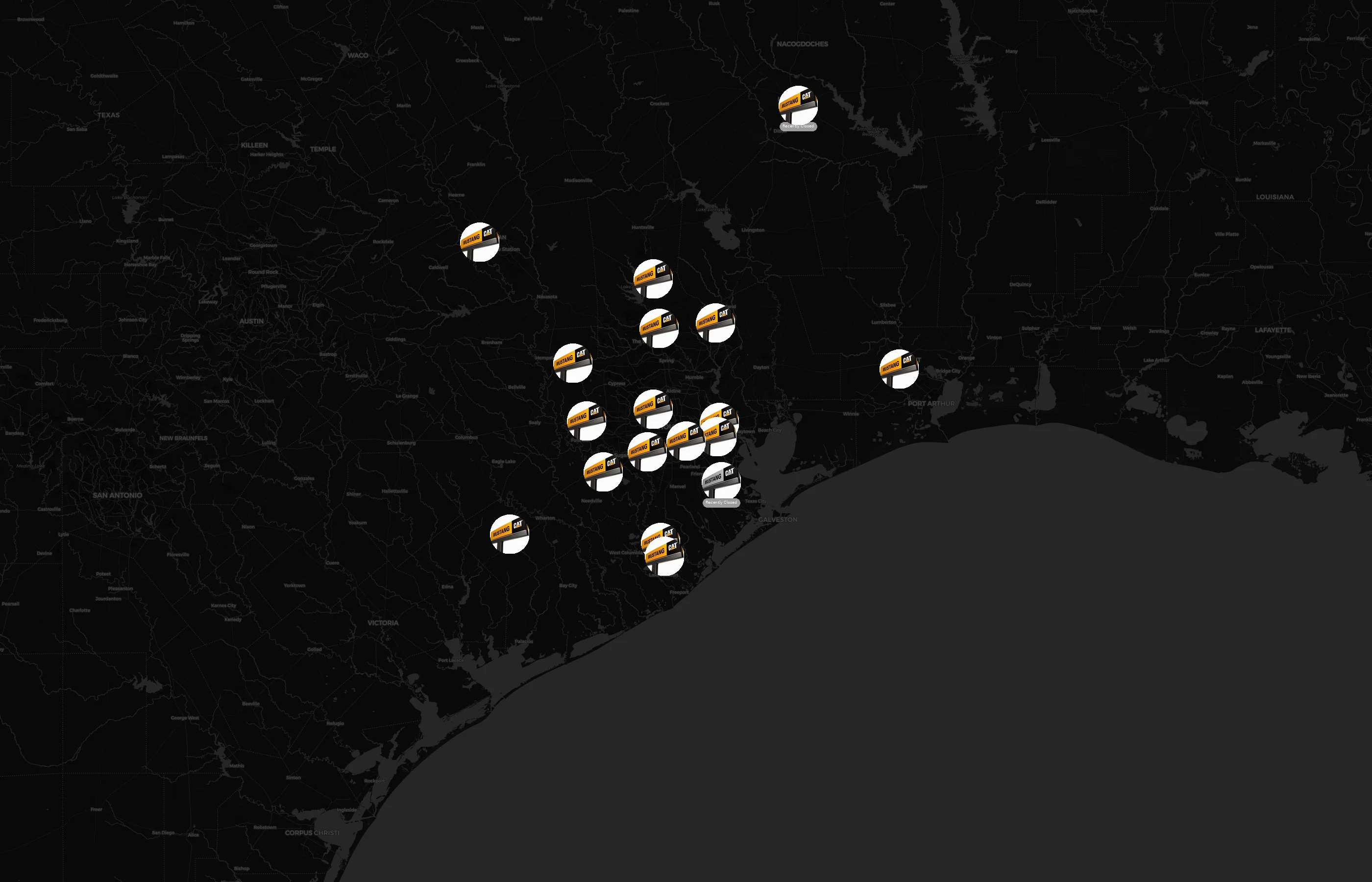 Mustang Cat city distribution