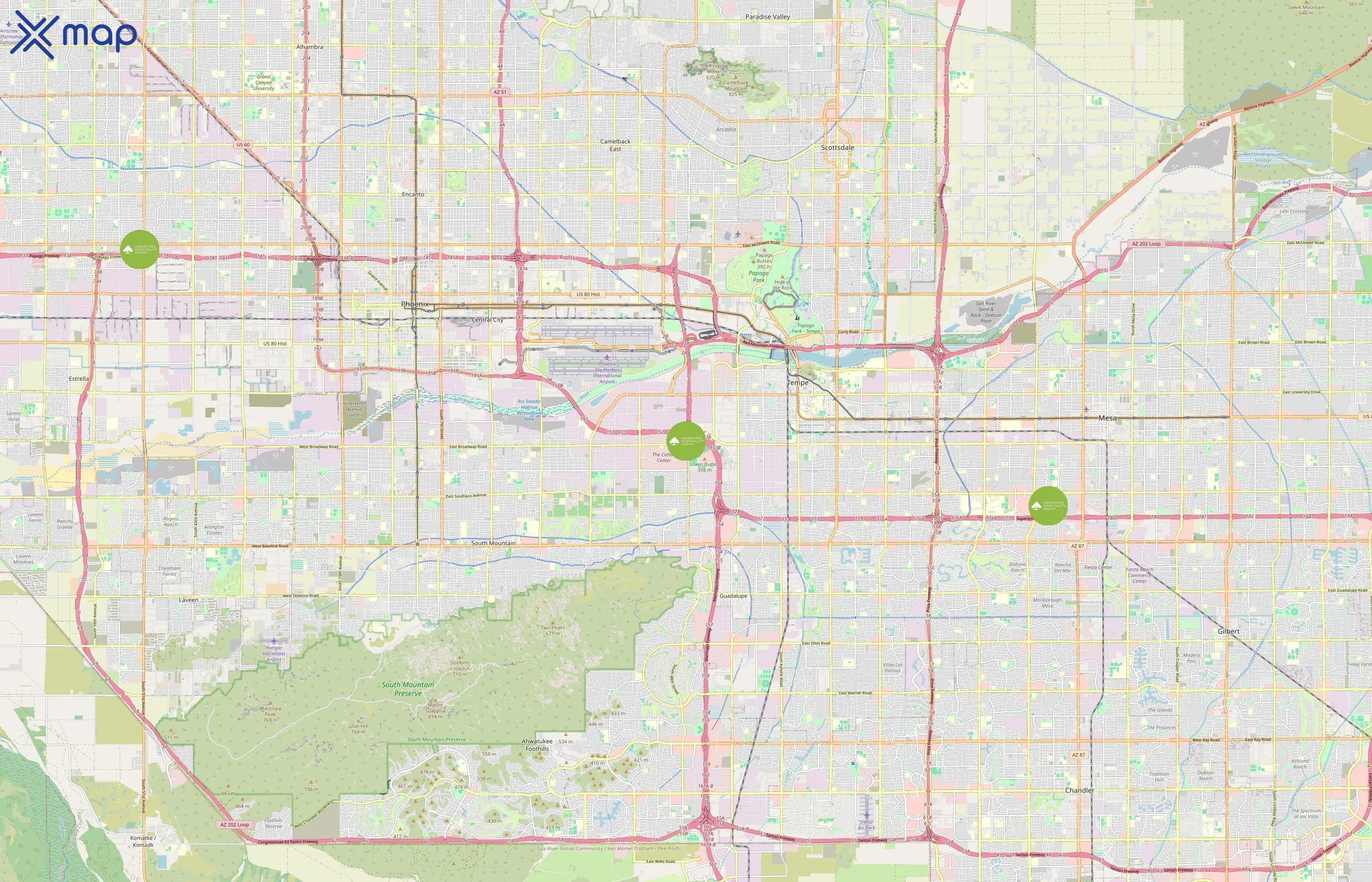 GreenTree Hospitality Group area coverage