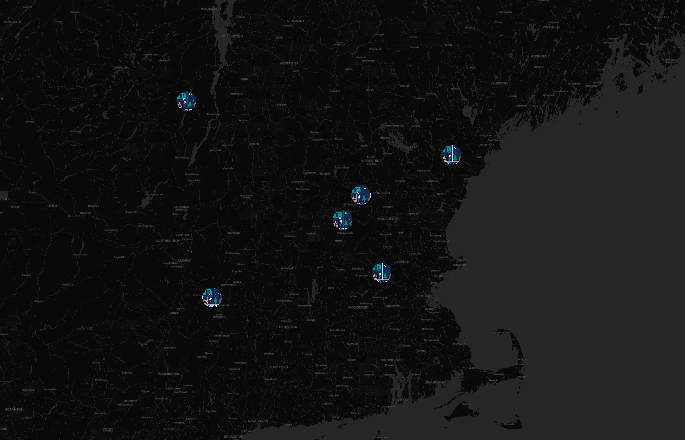 Spacious Skies Campgrounds city distribution