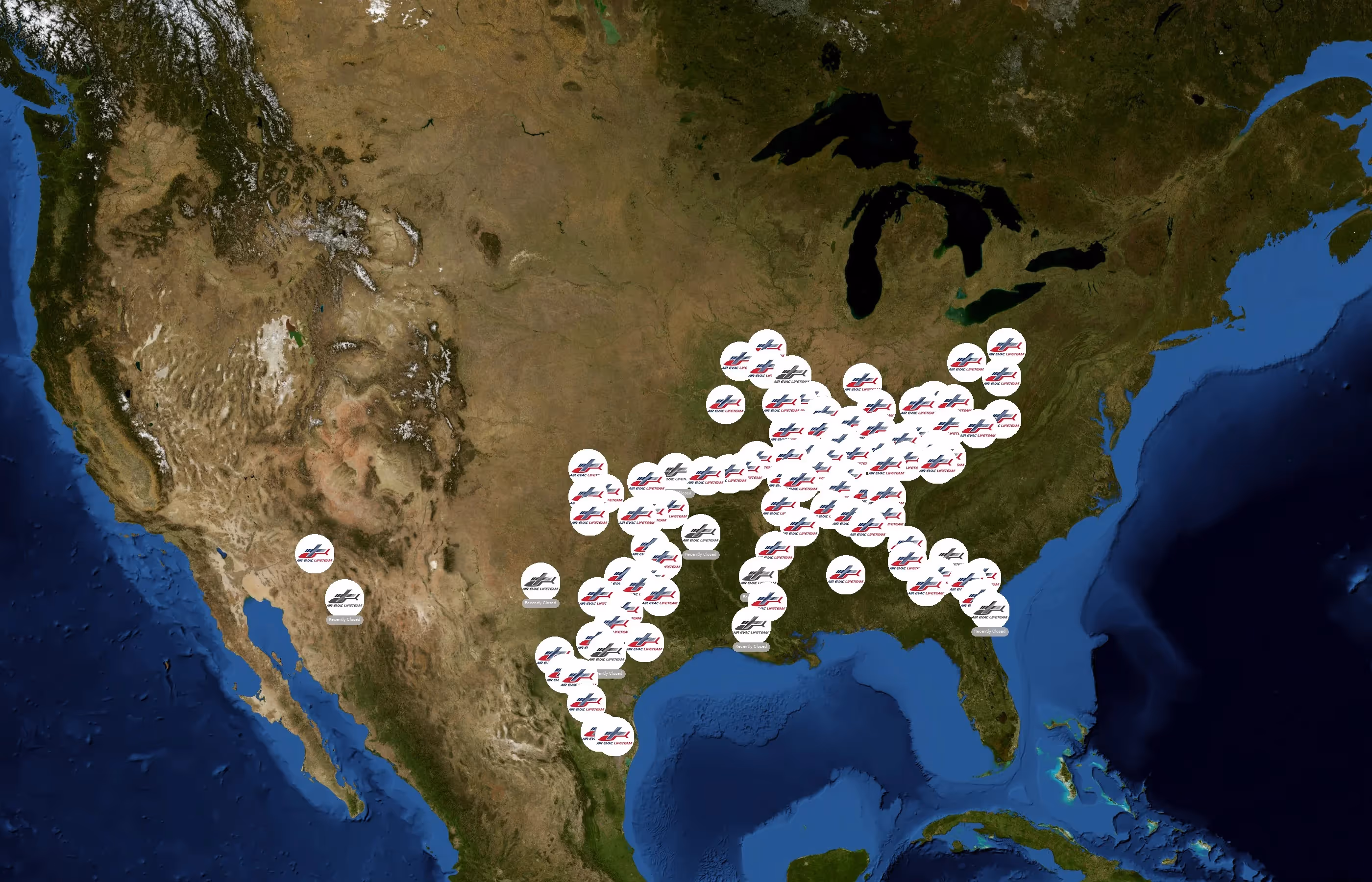 Air Evac Lifeteam state distribution