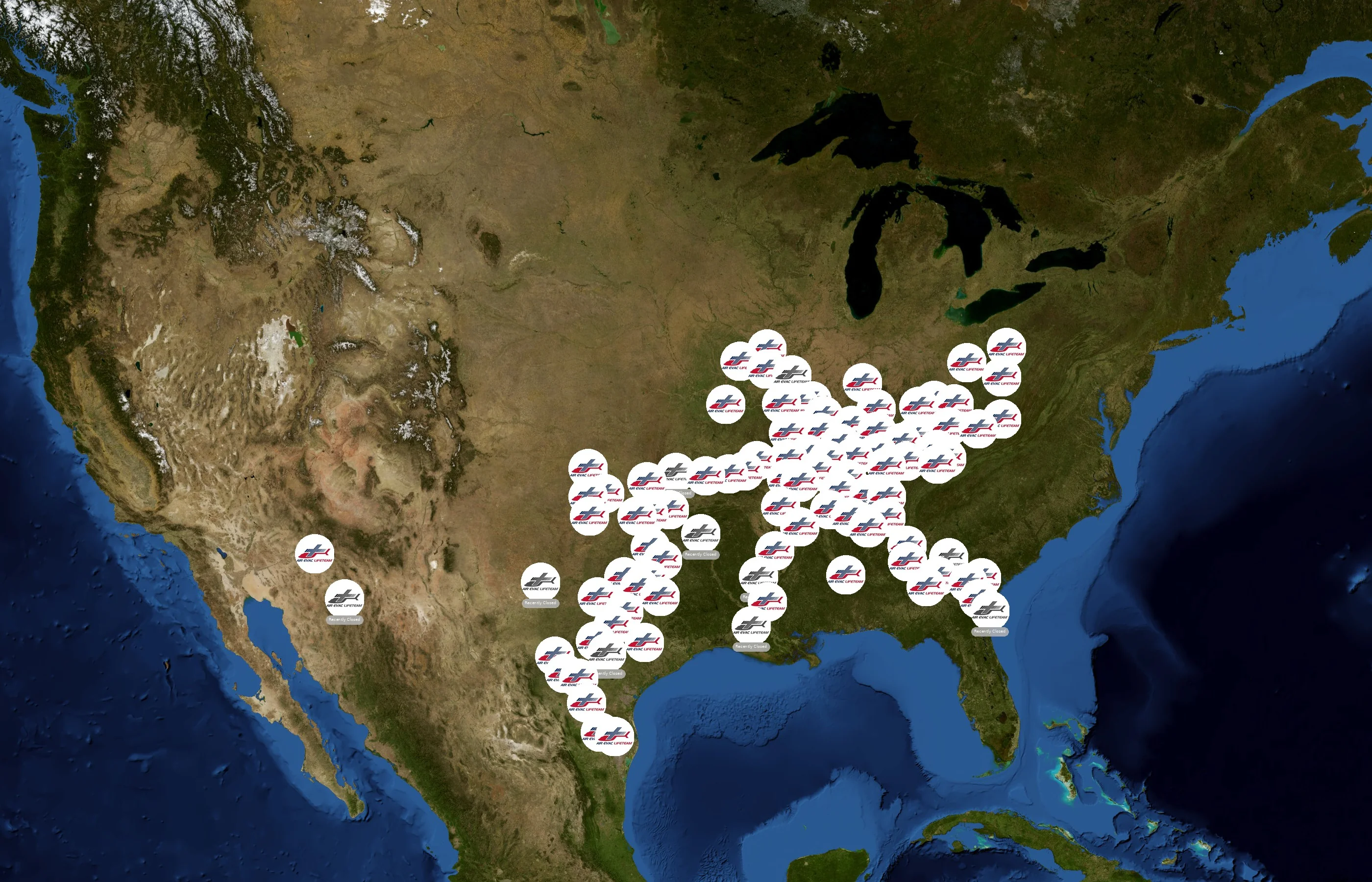 Air Evac Lifeteam state distribution