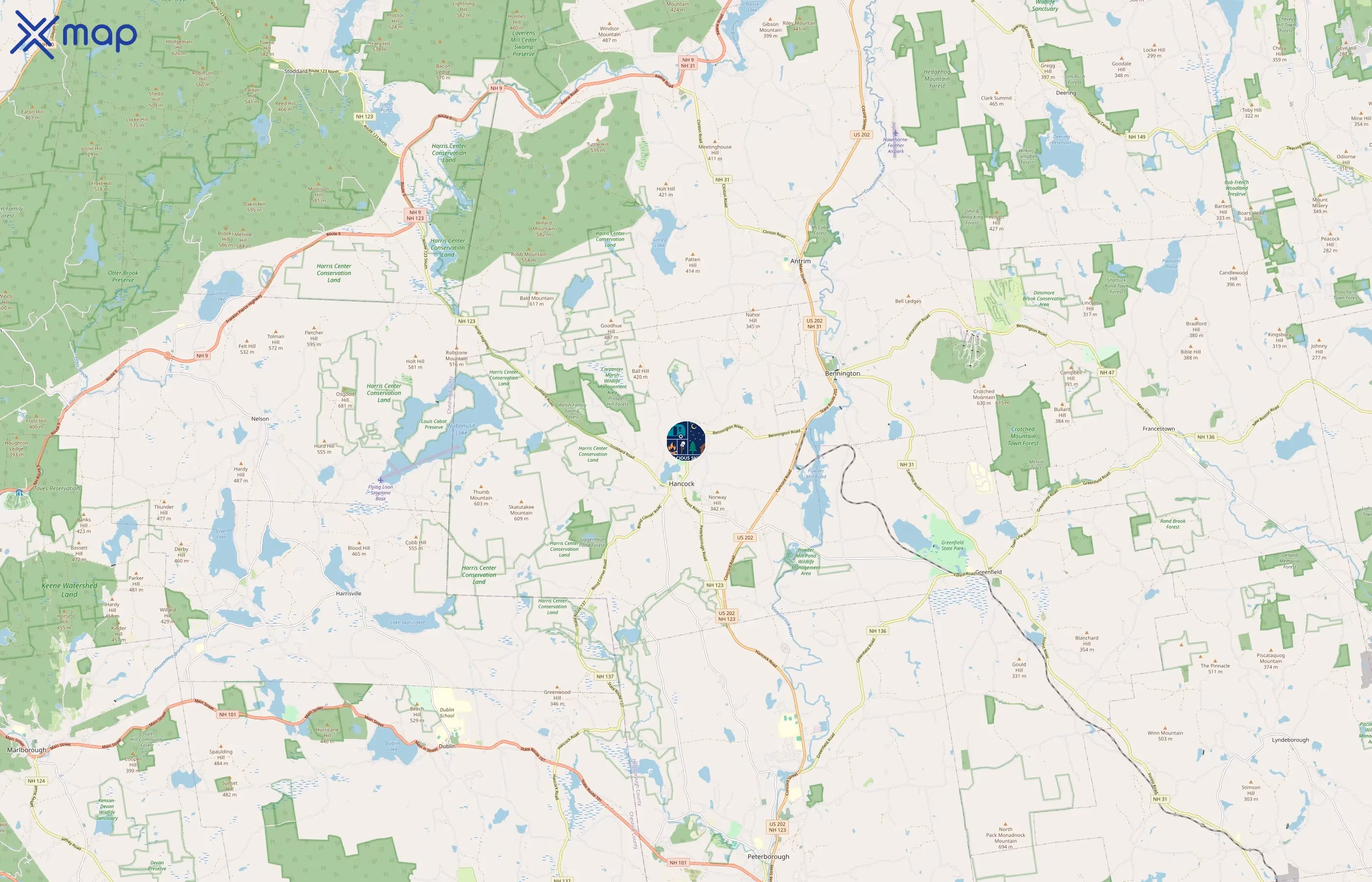 Spacious Skies Campgrounds area coverage