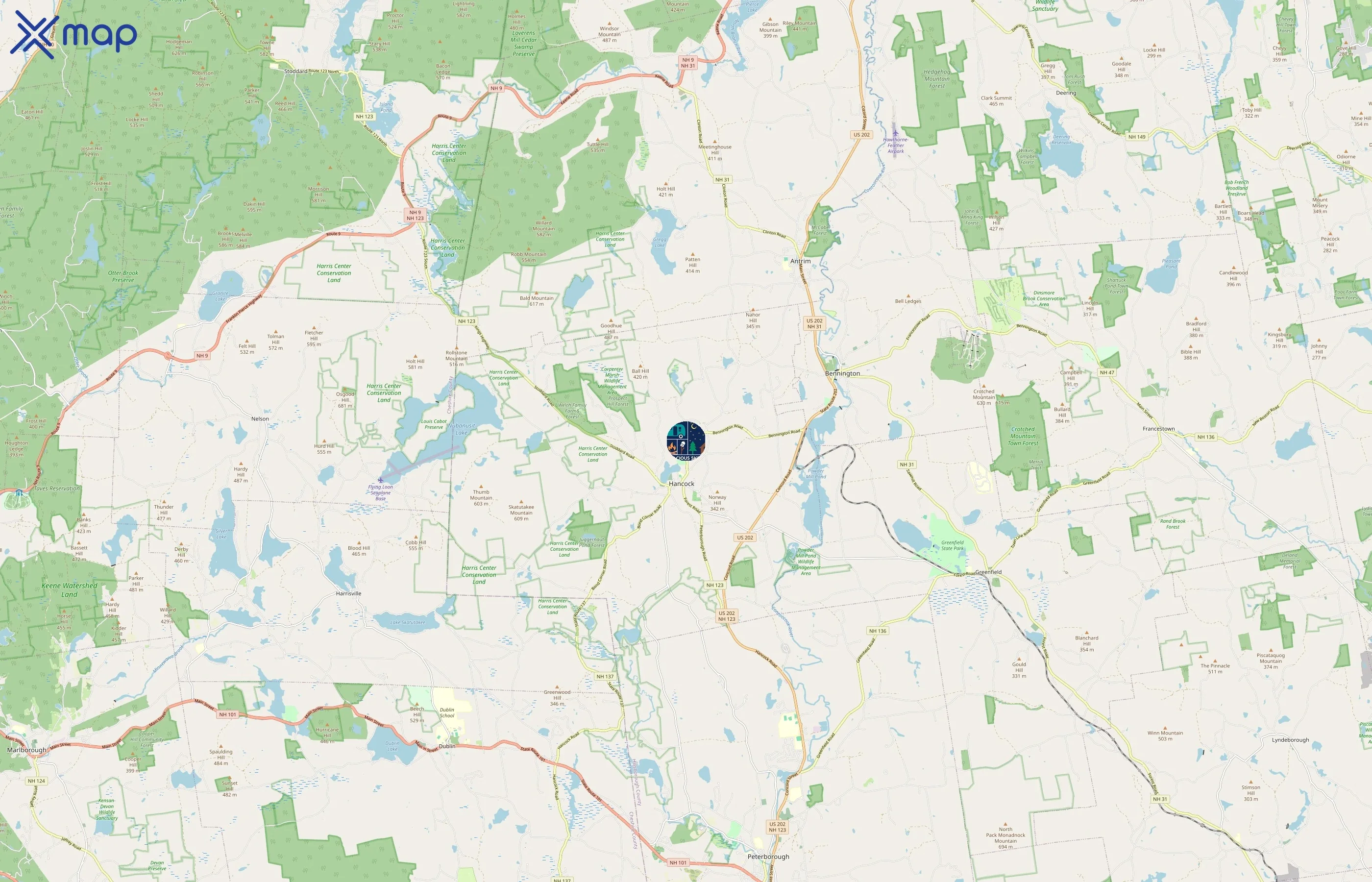 Spacious Skies Campgrounds area coverage