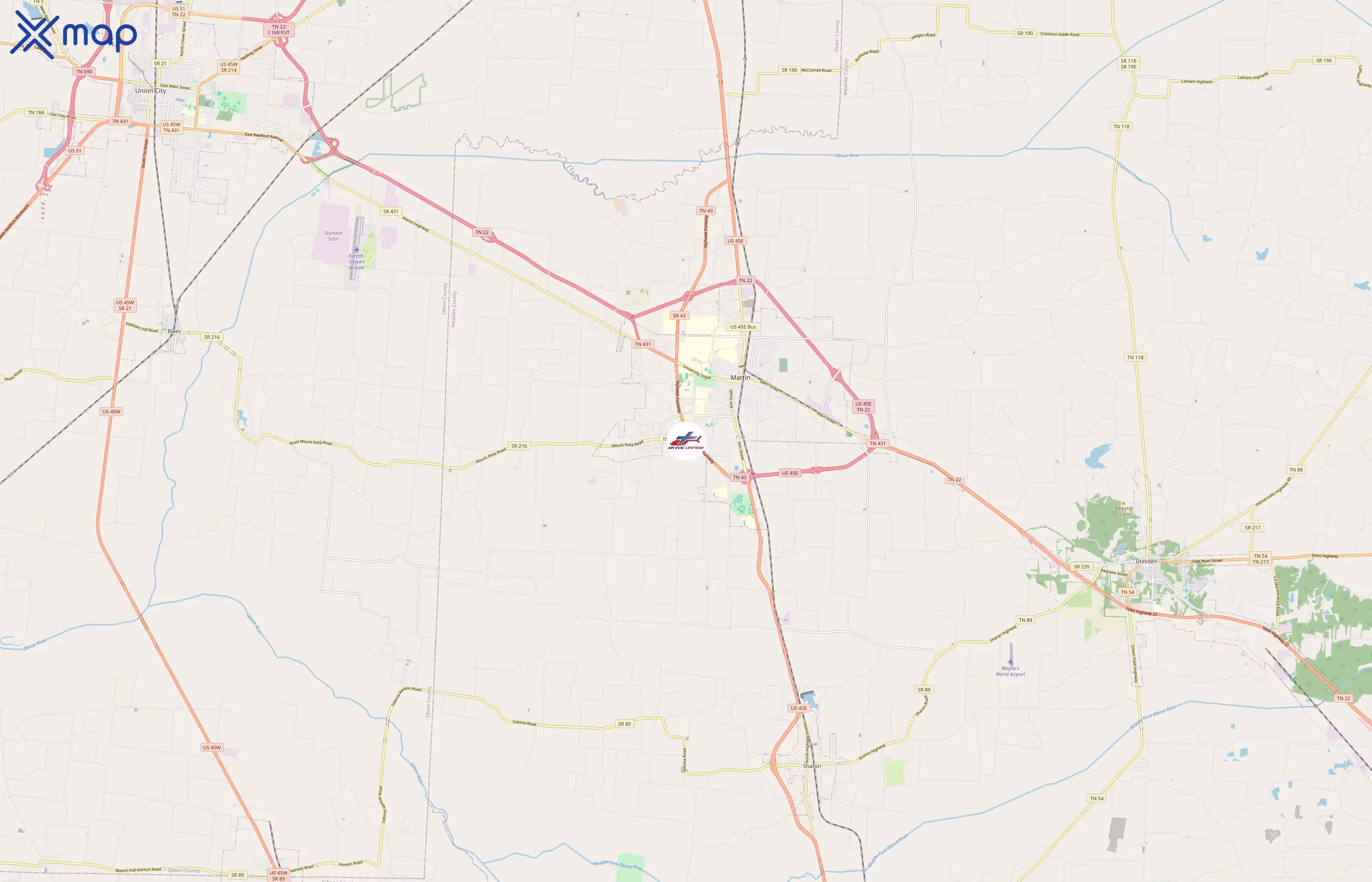 Air Evac Lifeteam area coverage