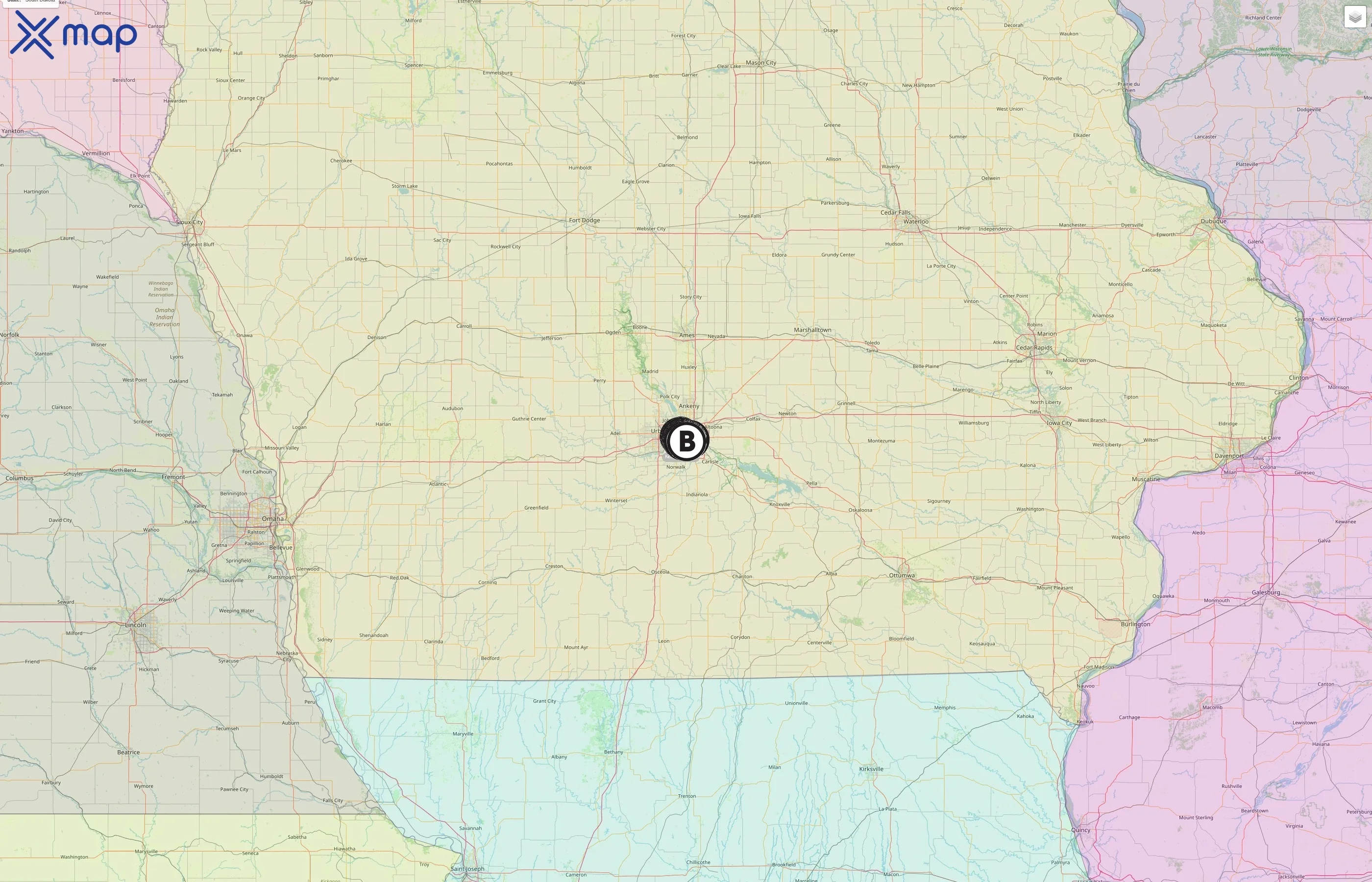 Des Moines BCycle street hotspots