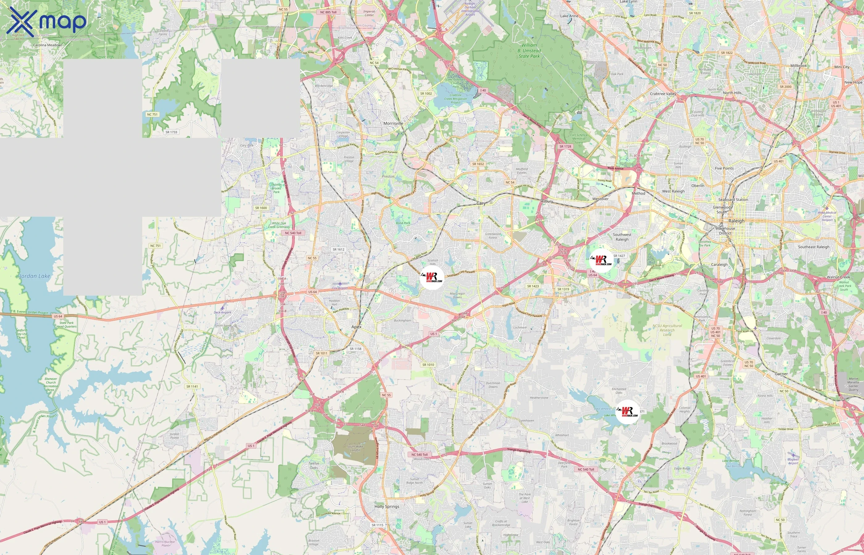WakeRack area coverage