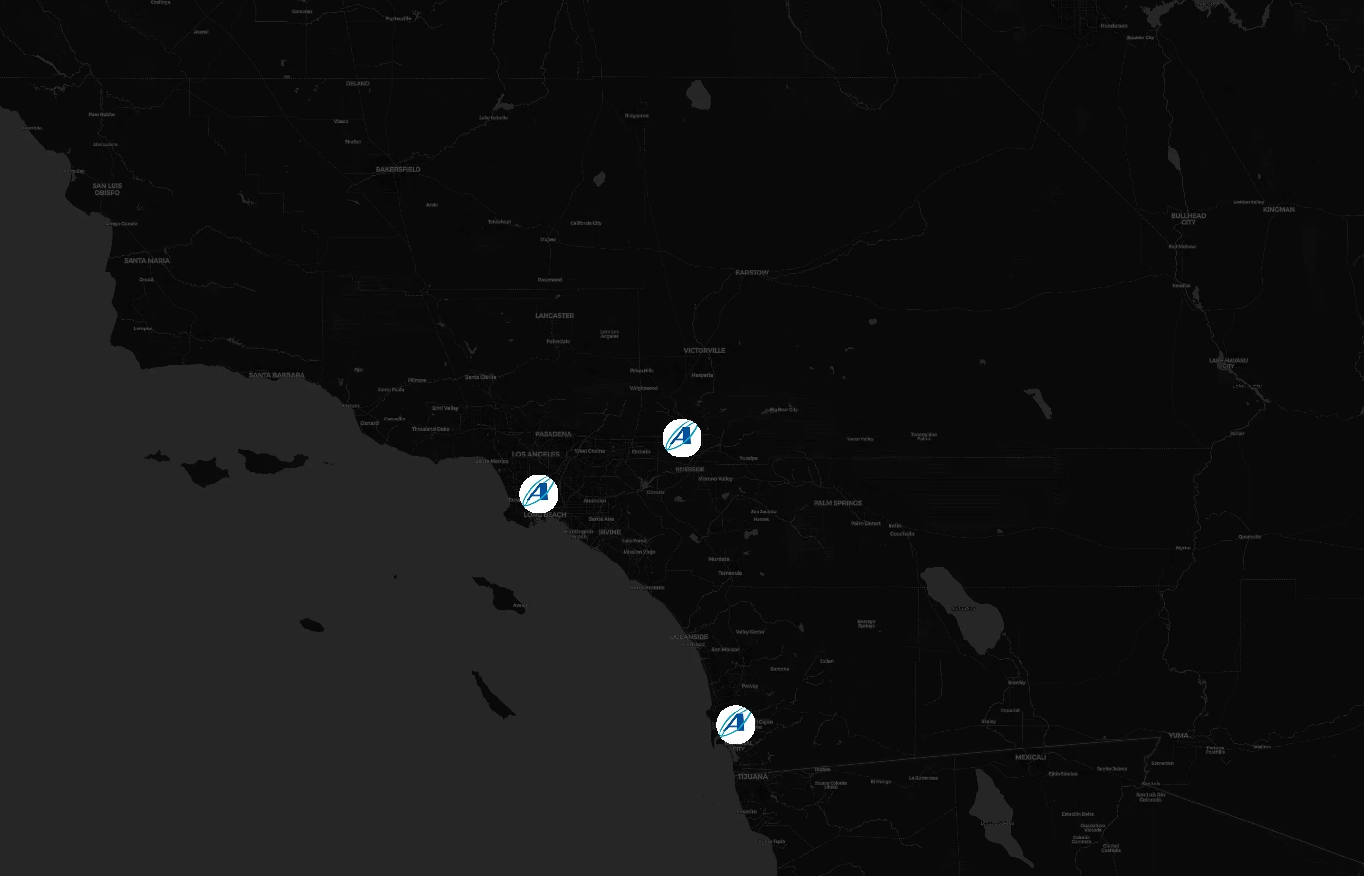 Aeronet Worldwide city distribution