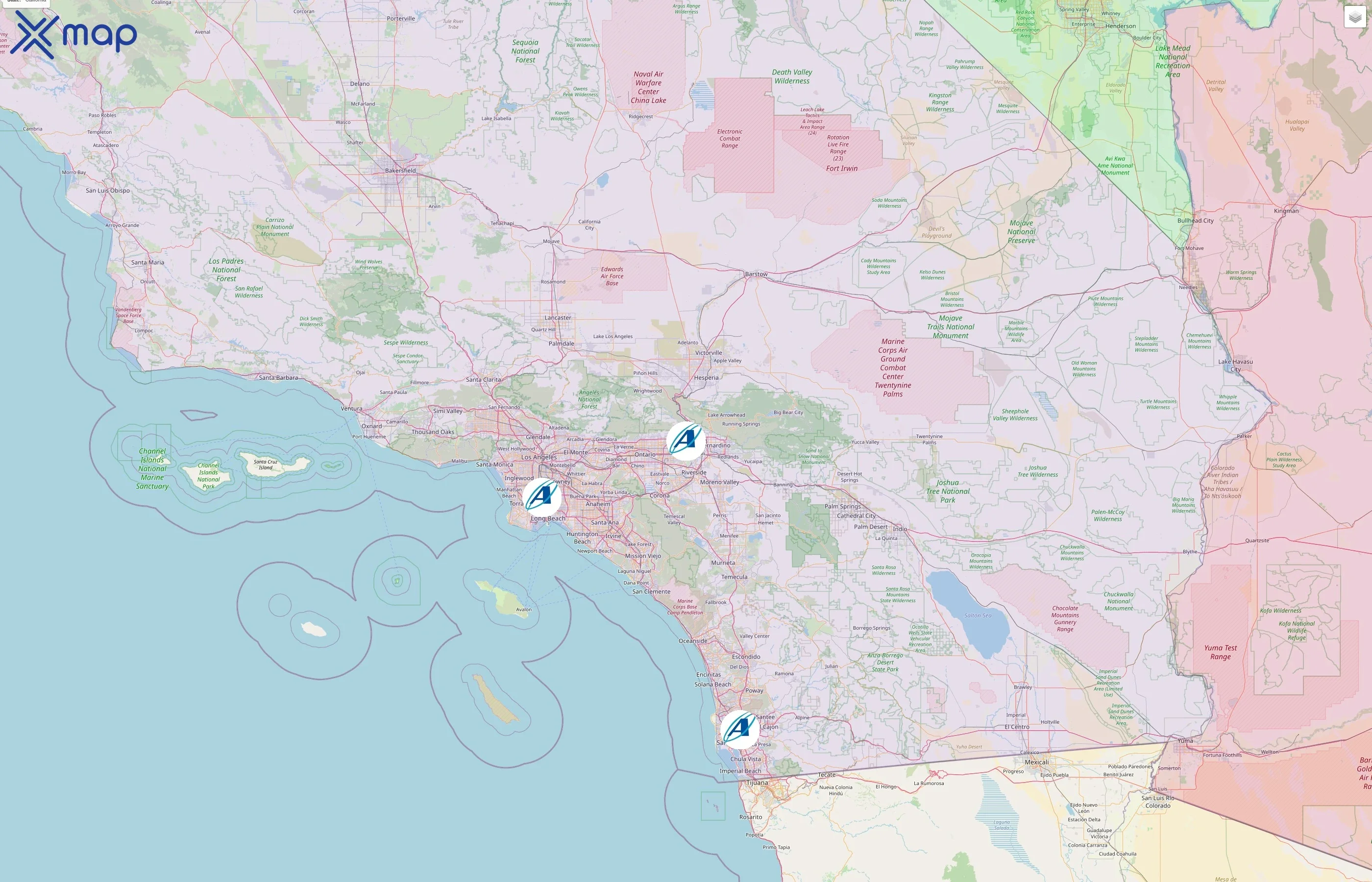 Aeronet Worldwide street hotspots