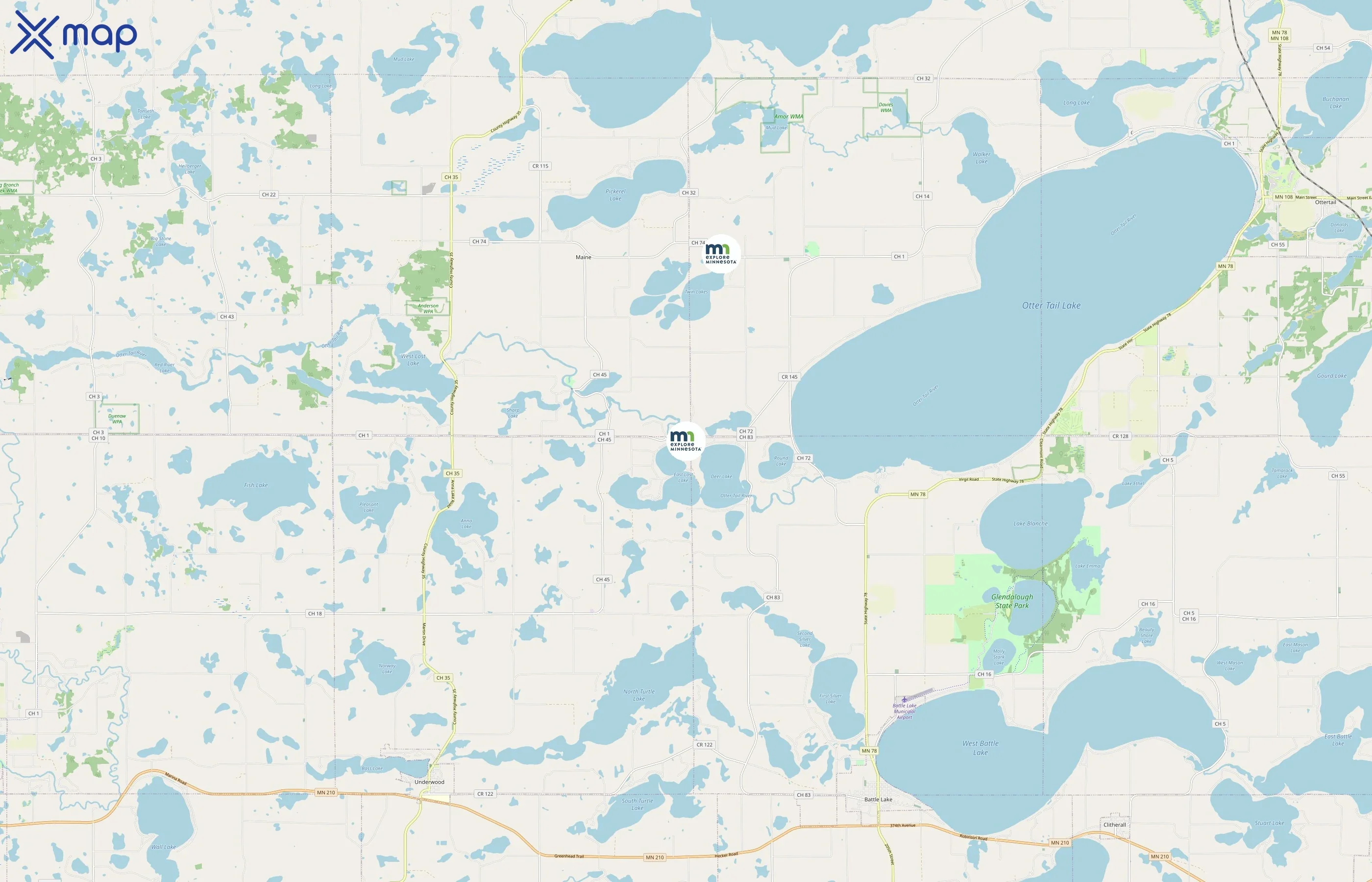 Explore Minnesota area coverage