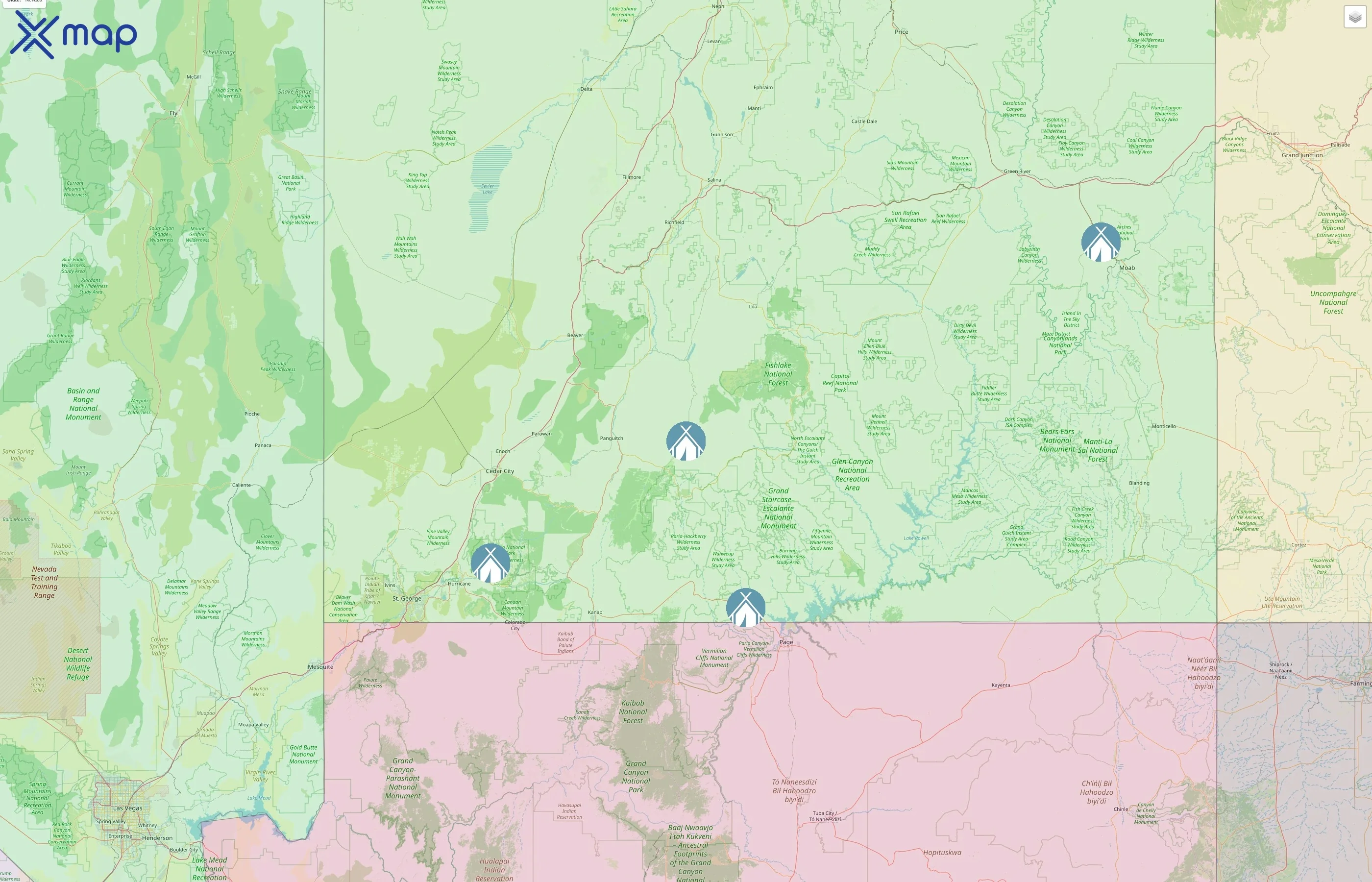 Under Canvas street hotspots