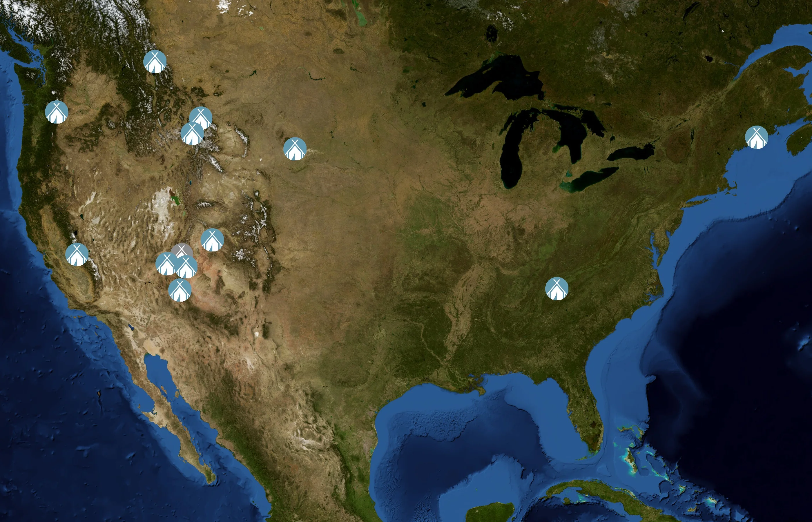 Under Canvas state distribution