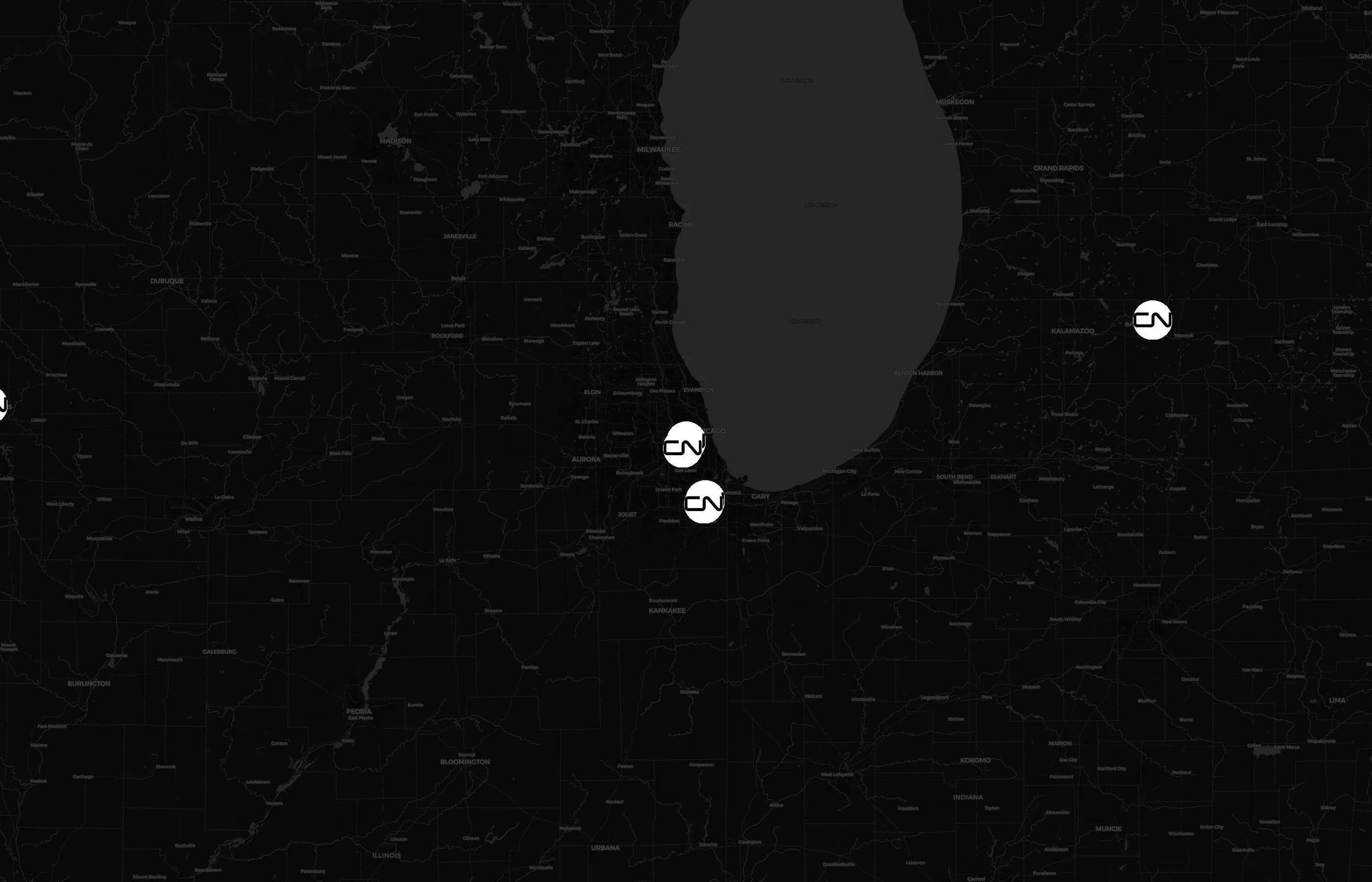 Canadian National Railway city distribution