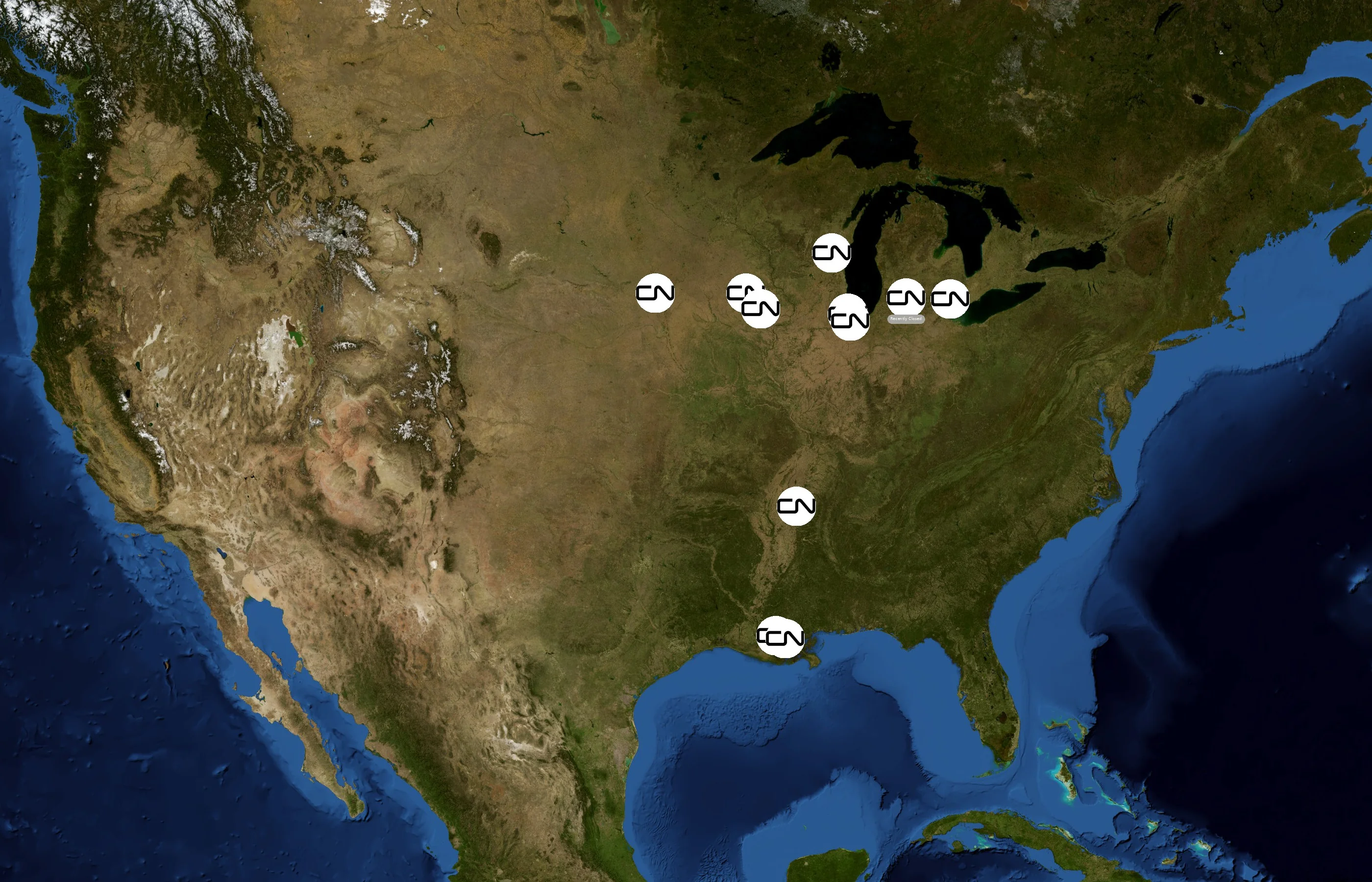 Canadian National Railway state distribution
