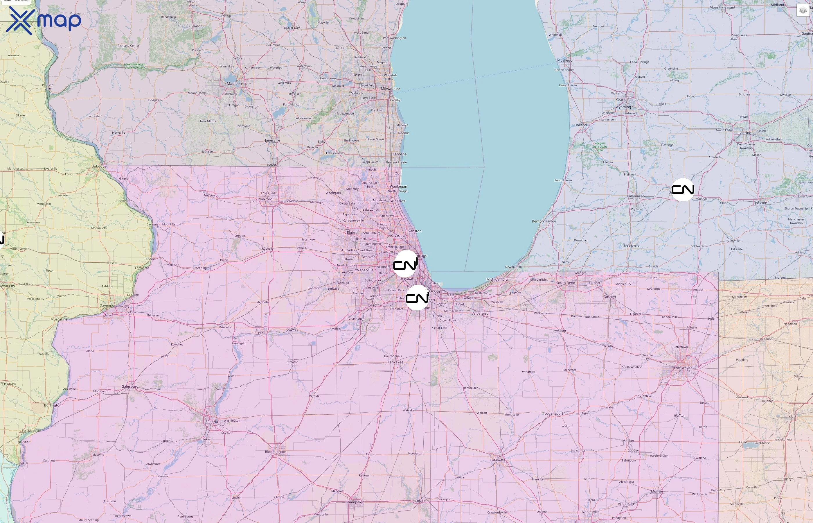 Canadian National Railway street hotspots