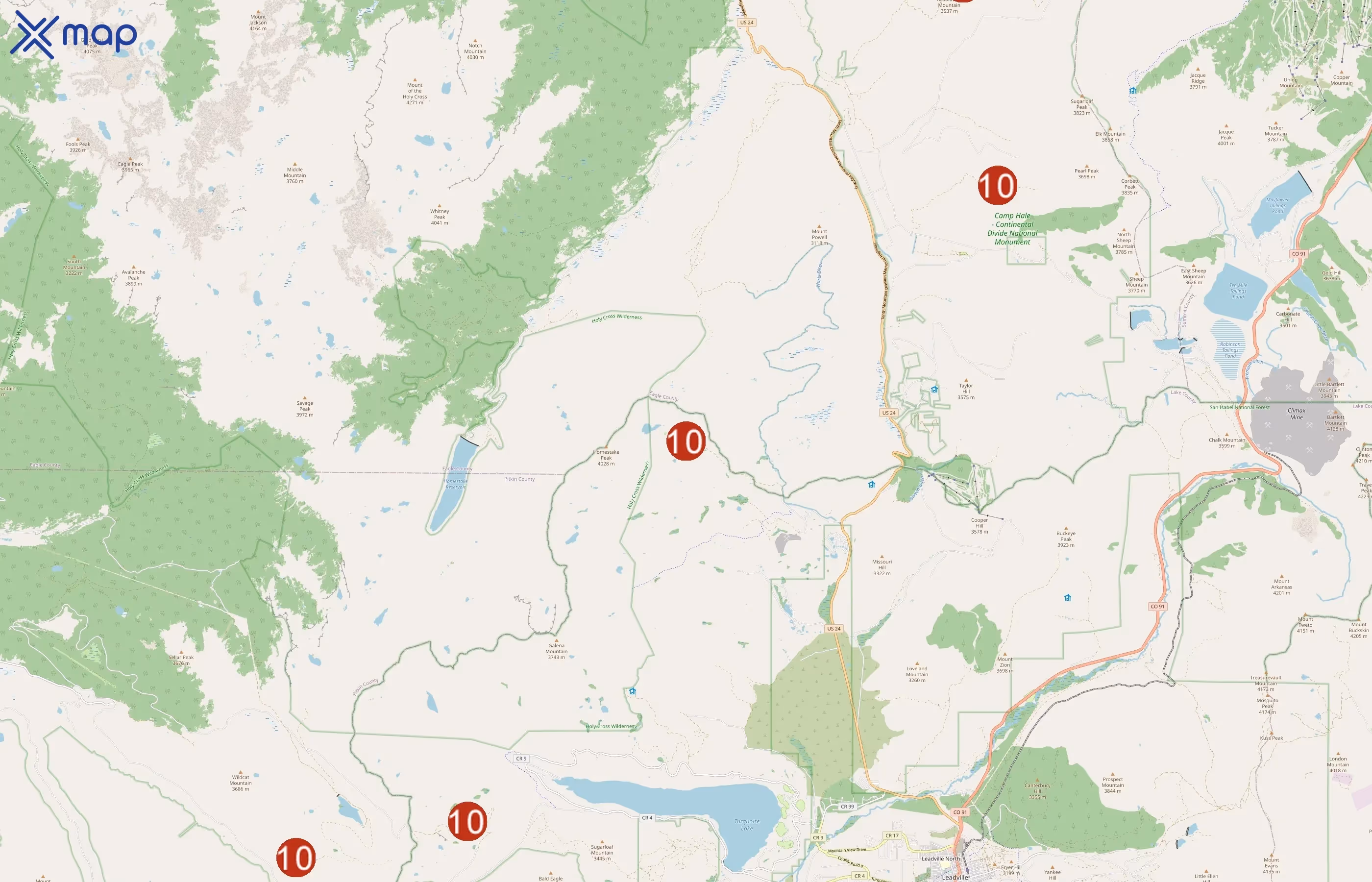 10th Mountain Division Hut Association area coverage