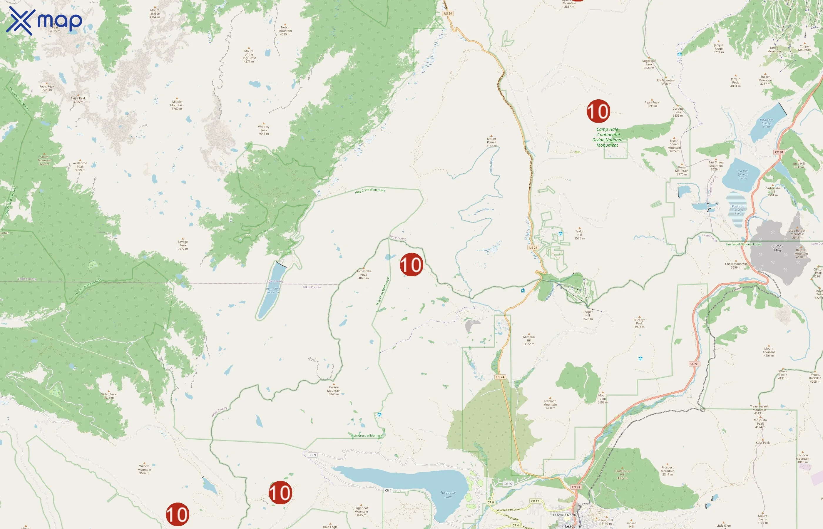 10th Mountain Division Hut Association area coverage