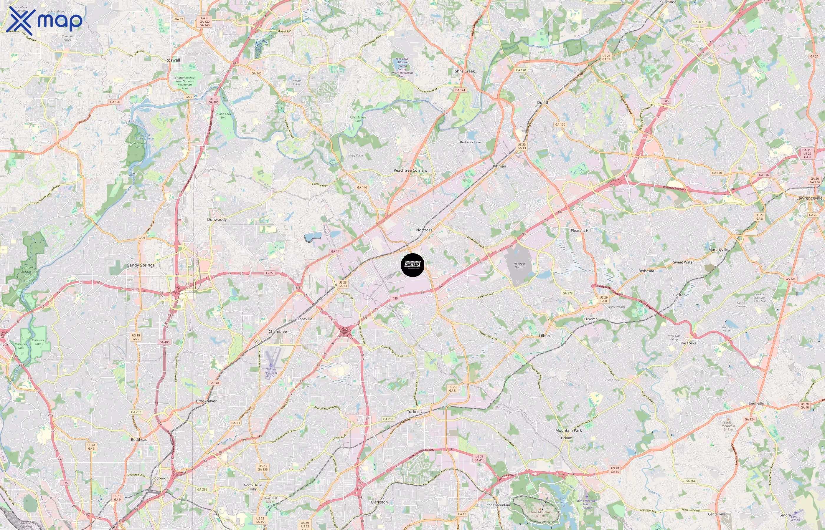 Cinelease area coverage