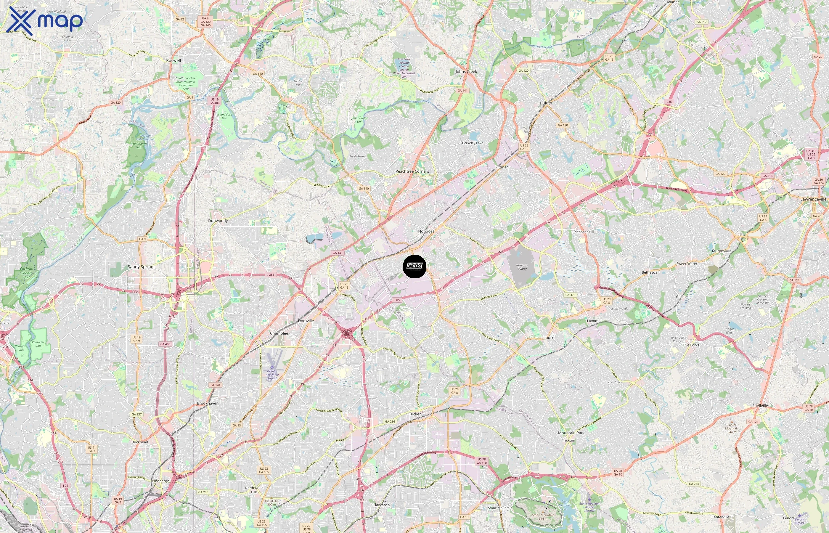 Cinelease area coverage