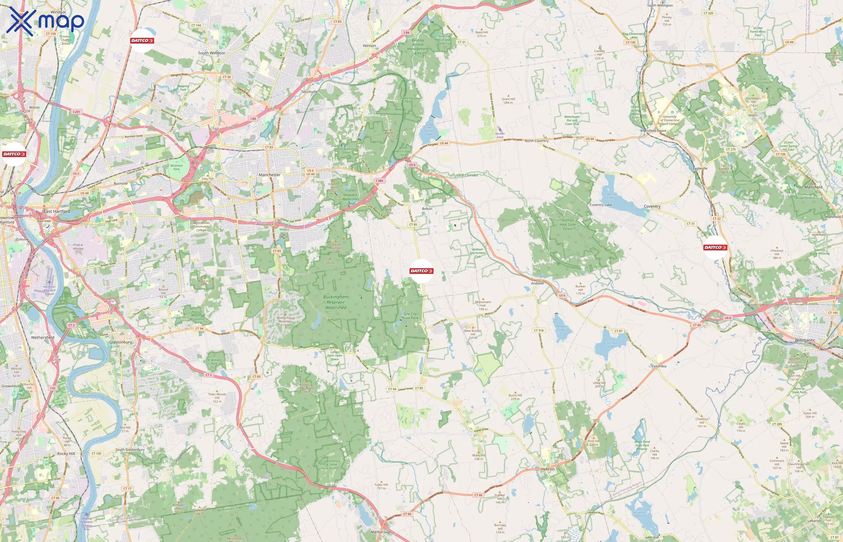 DATTCO area coverage