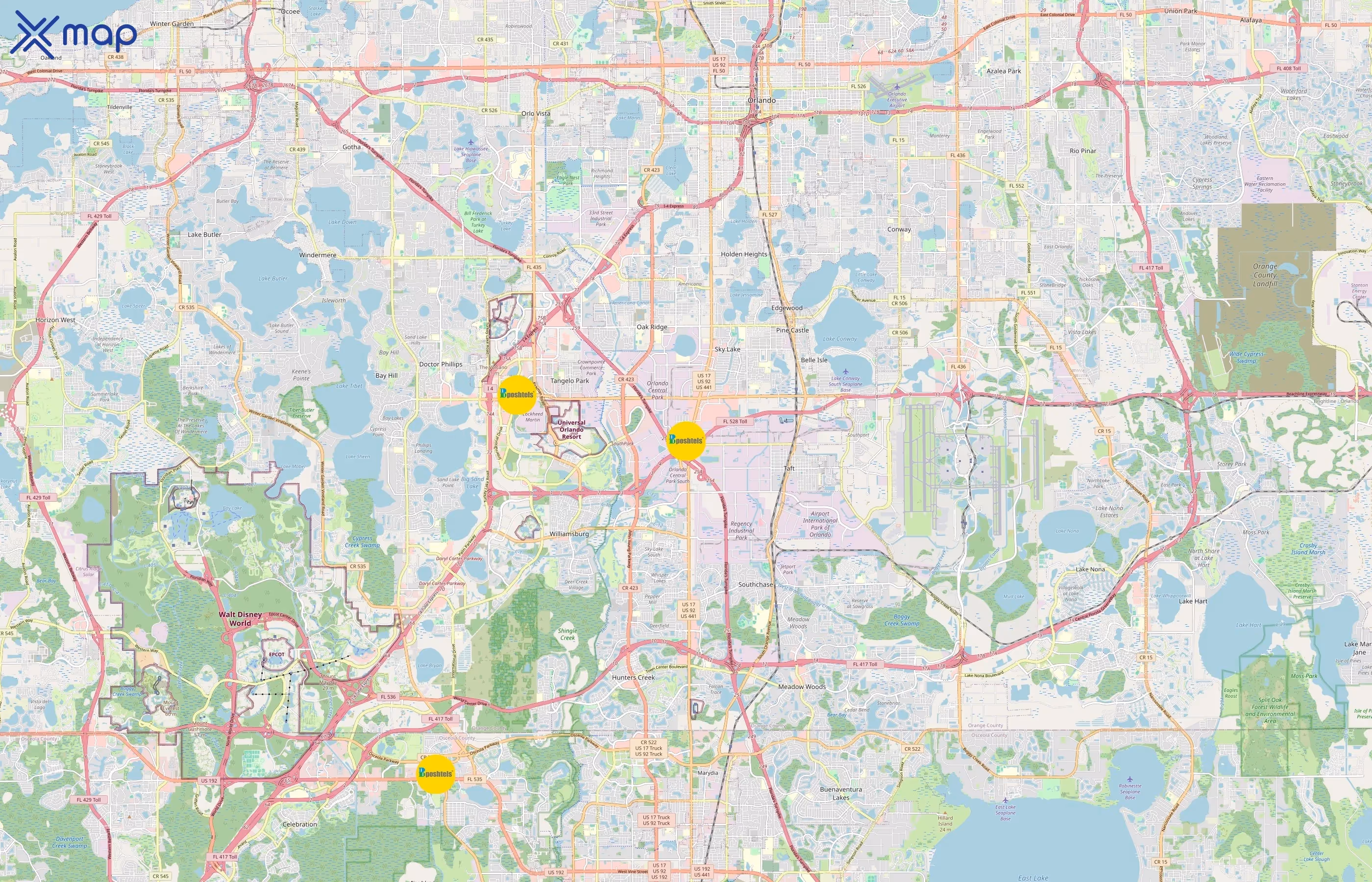 Bposhtels area coverage
