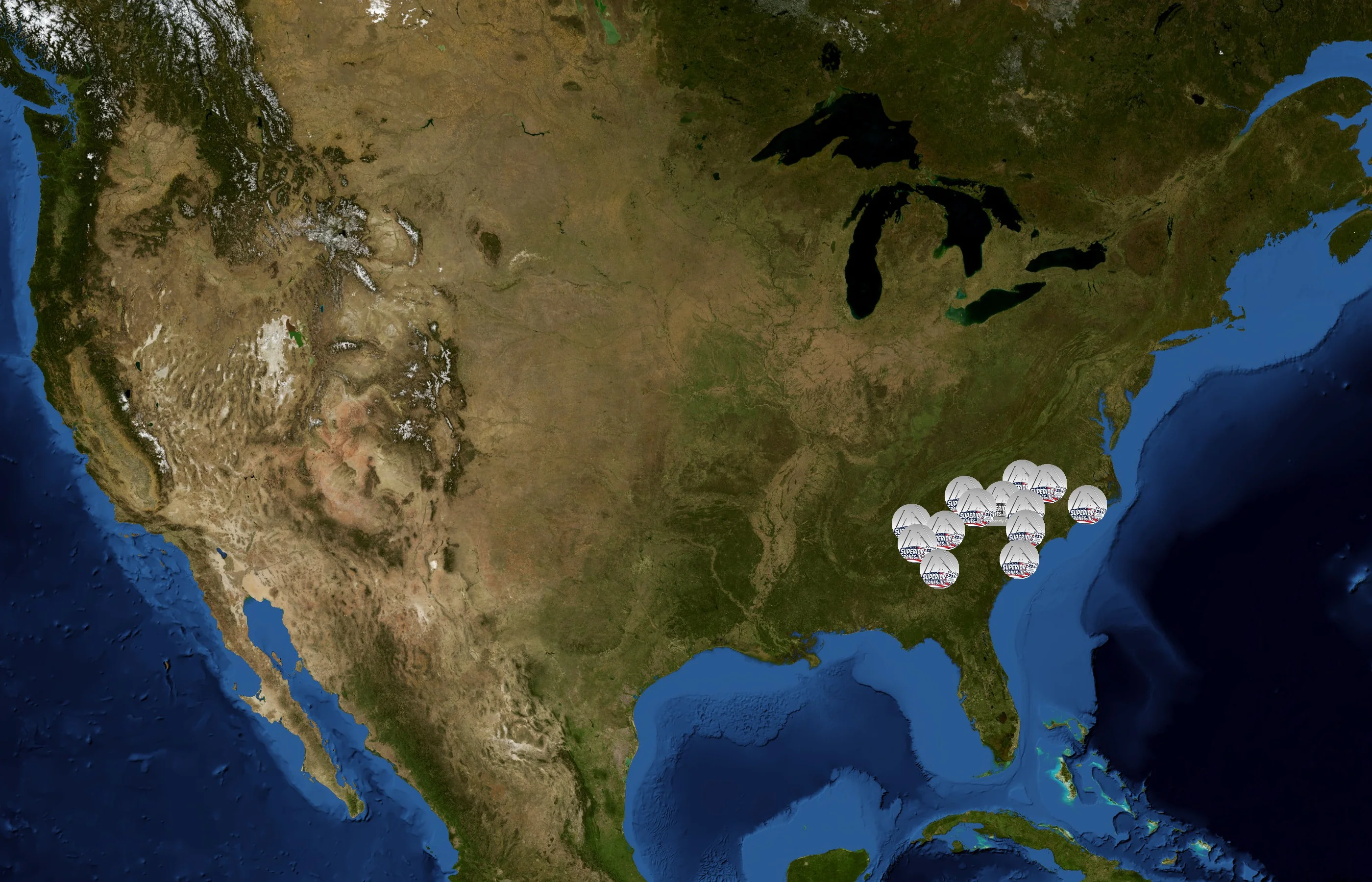 Superior Cranes Inc. state distribution