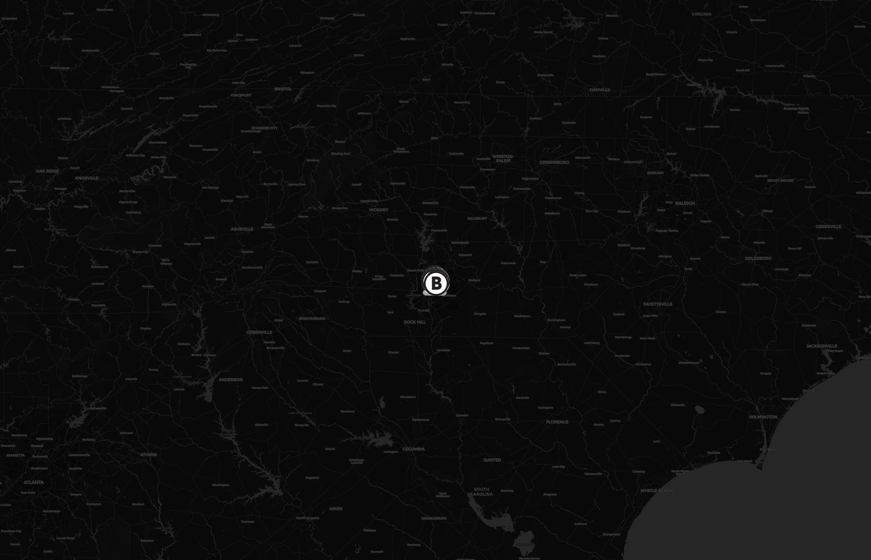 Charlotte BCycle city distribution