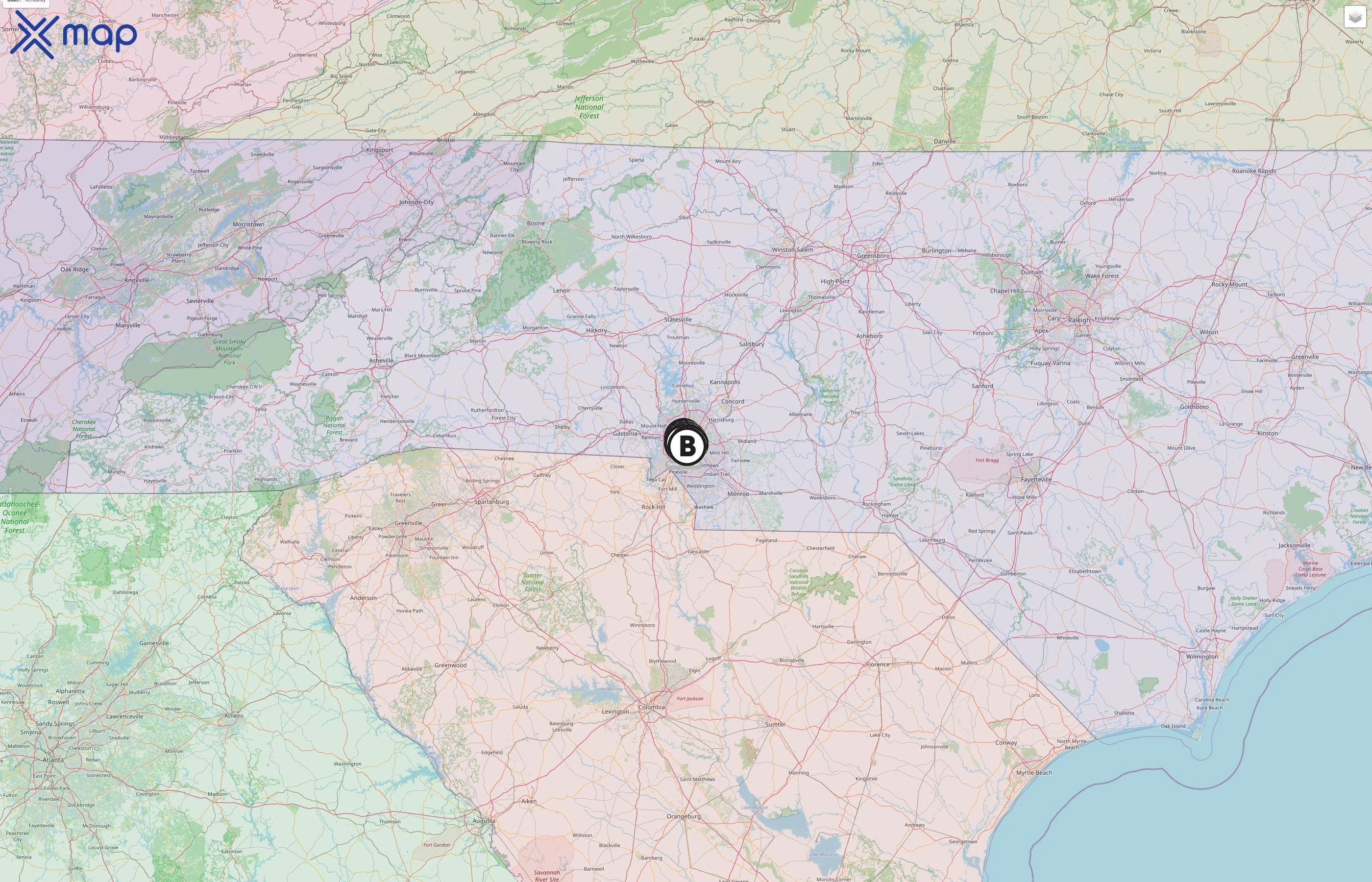 Charlotte BCycle street hotspots