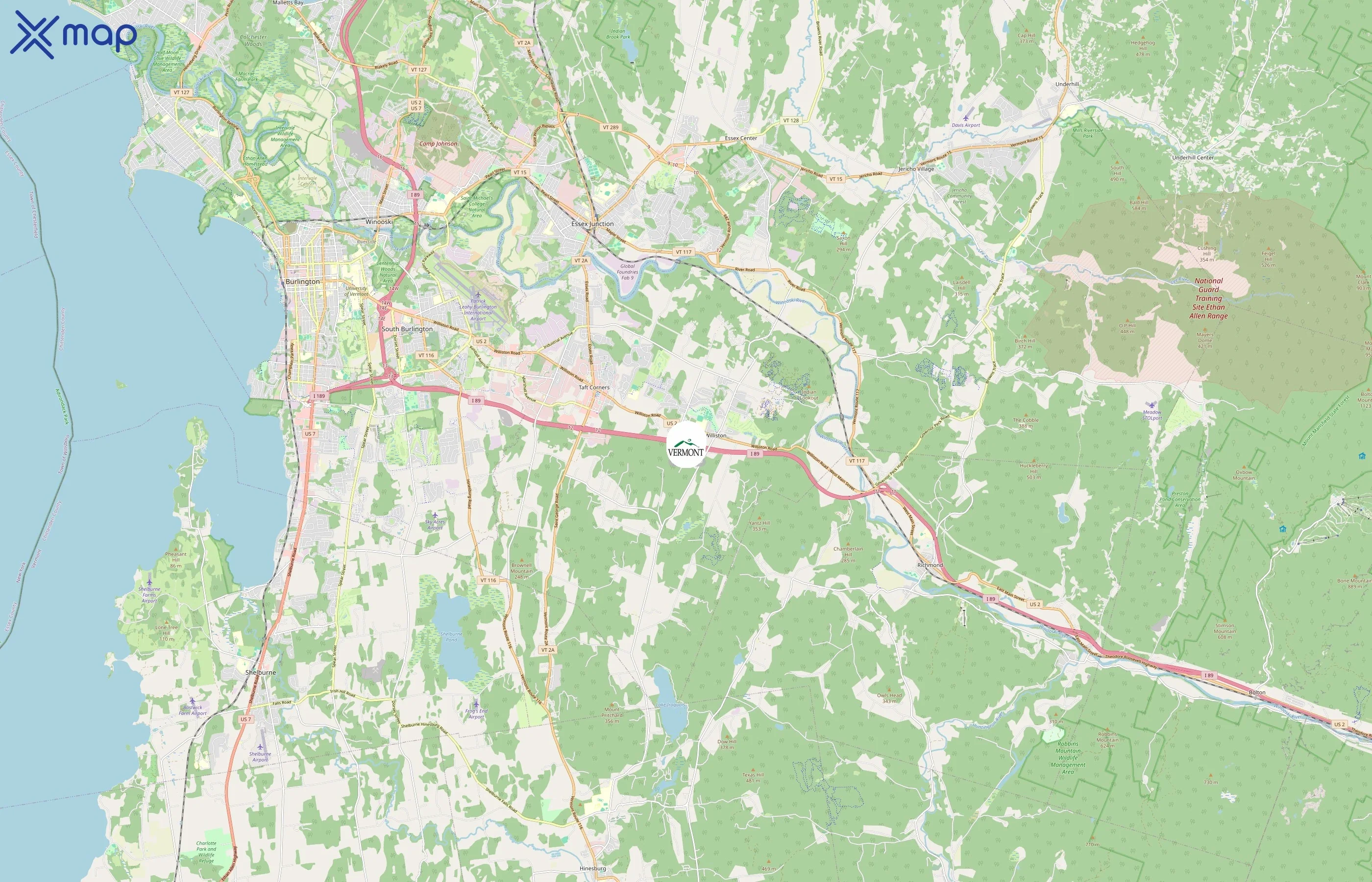 Vermont Information Centers Division area coverage