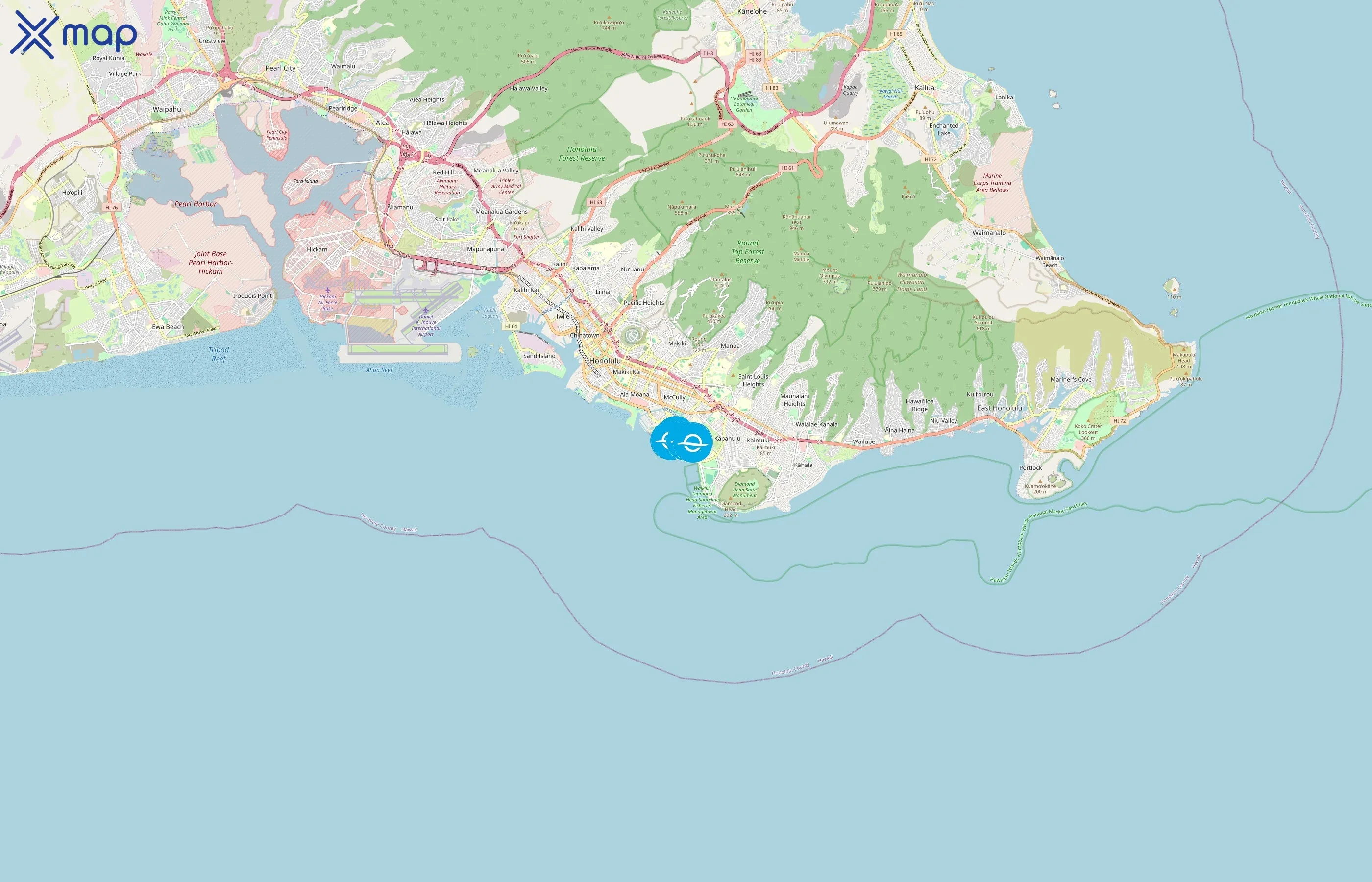 Outrigger area coverage