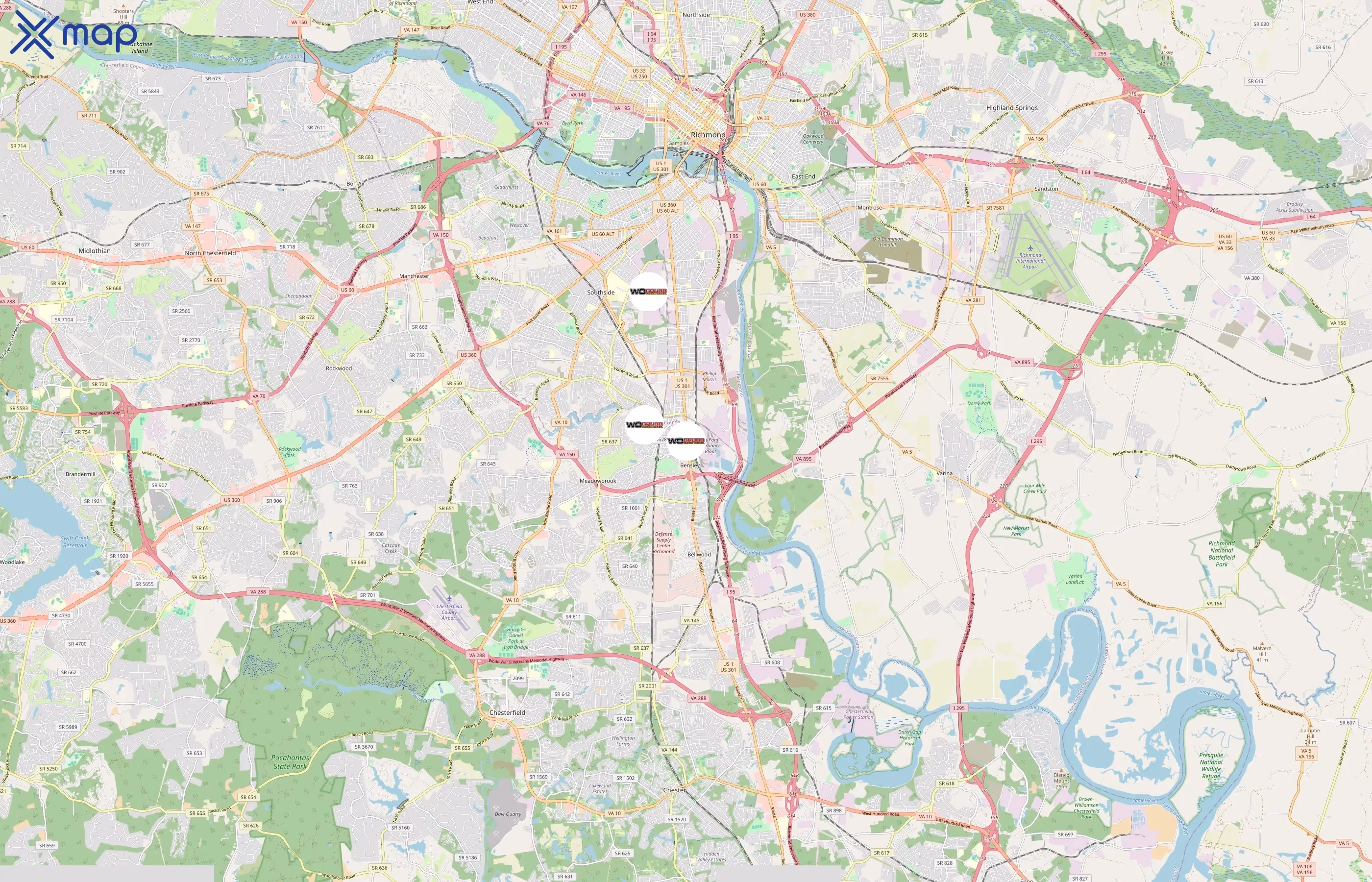 W.O. Grubb area coverage