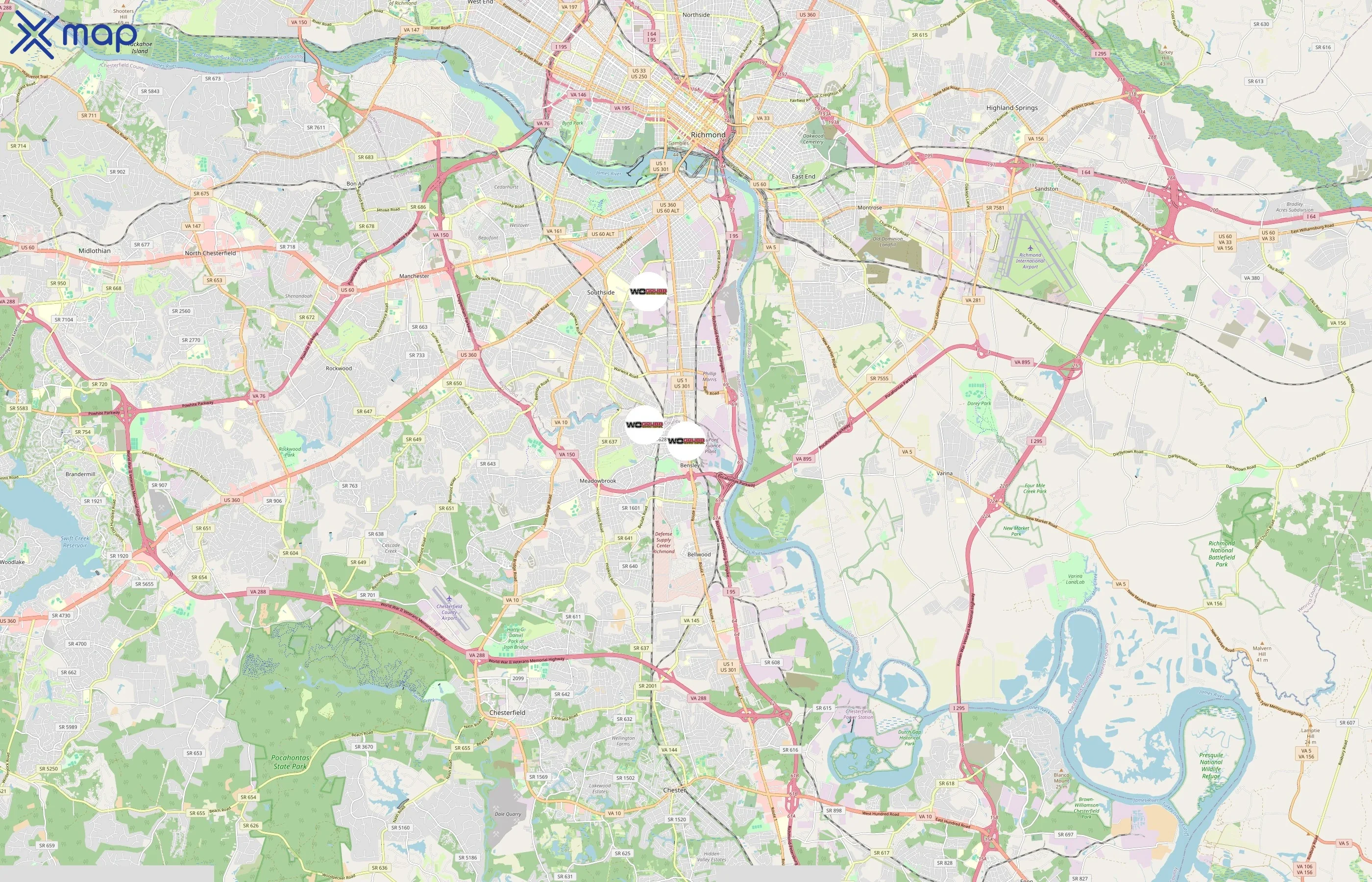 W.O. Grubb area coverage