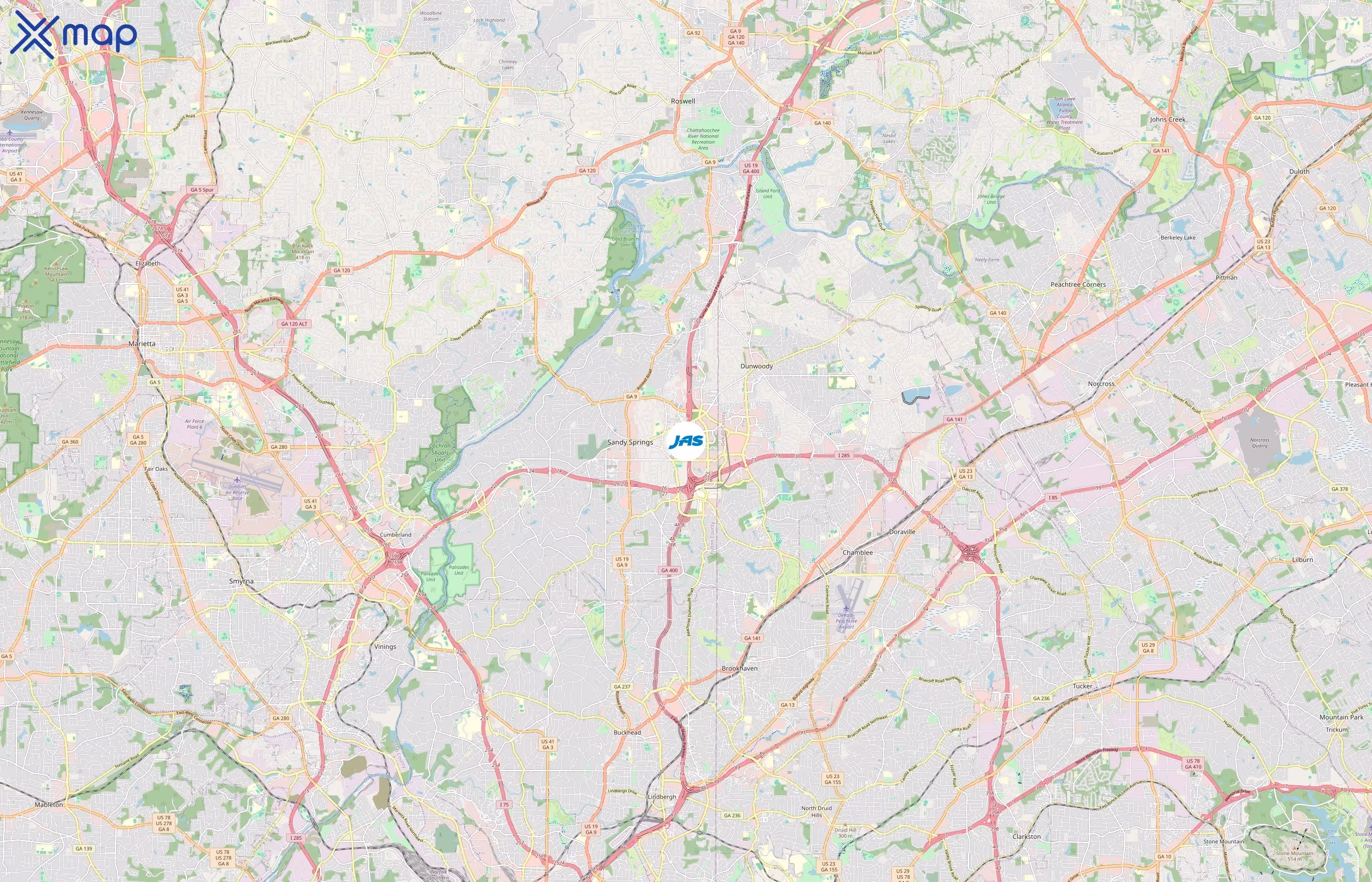 JAS Worldwide area coverage
