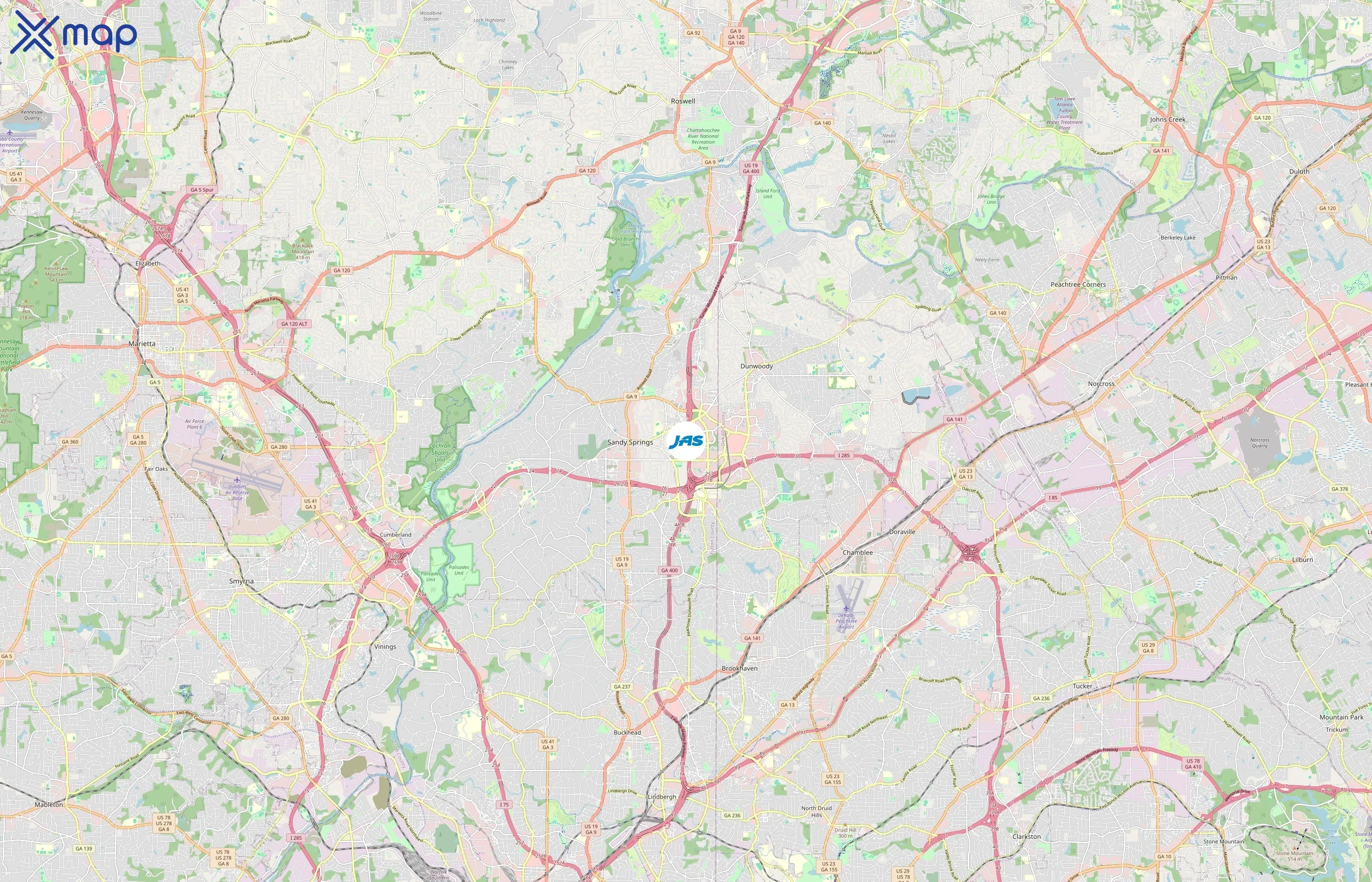 JAS Worldwide area coverage