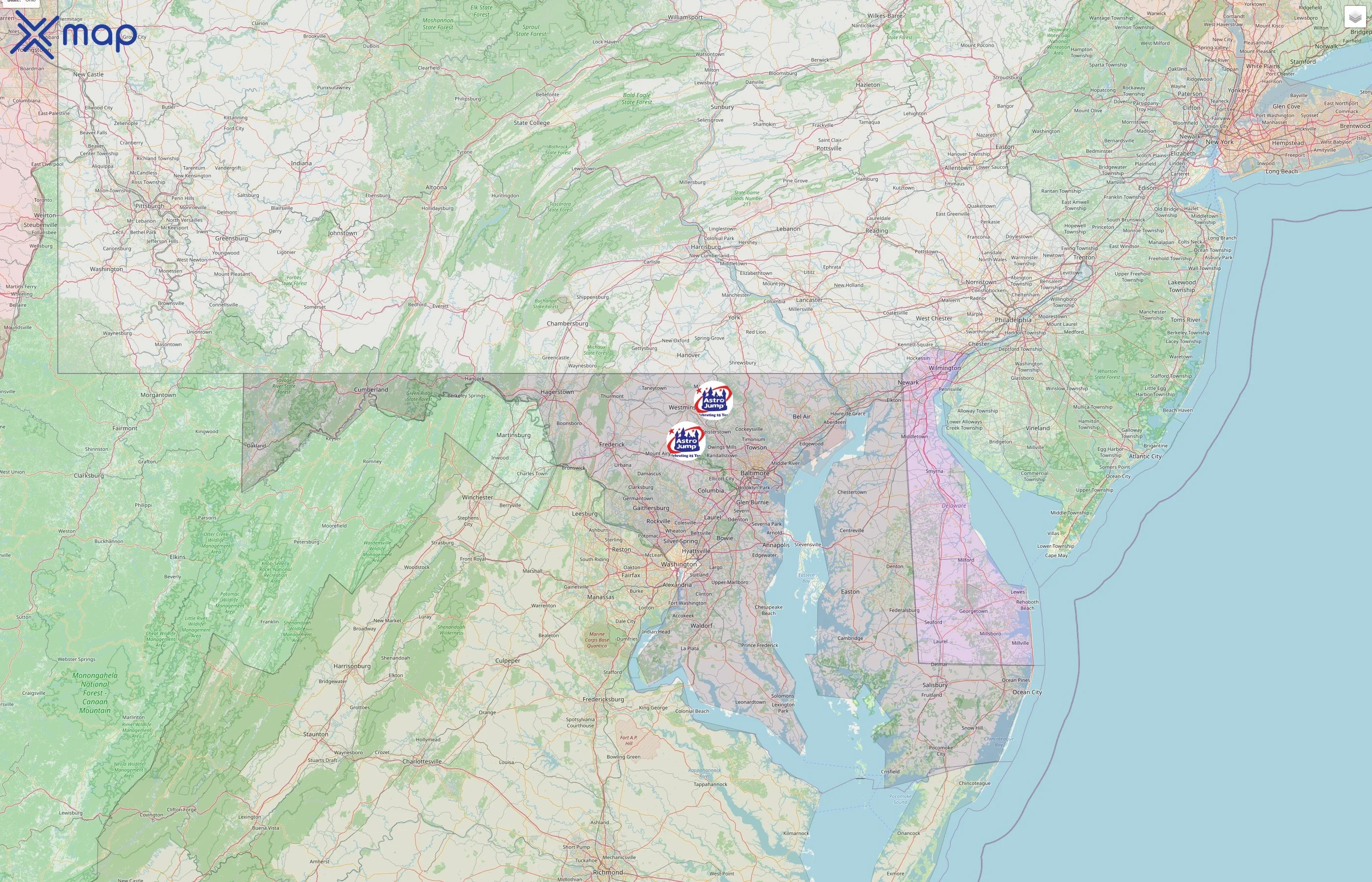 Astro Jump street hotspots